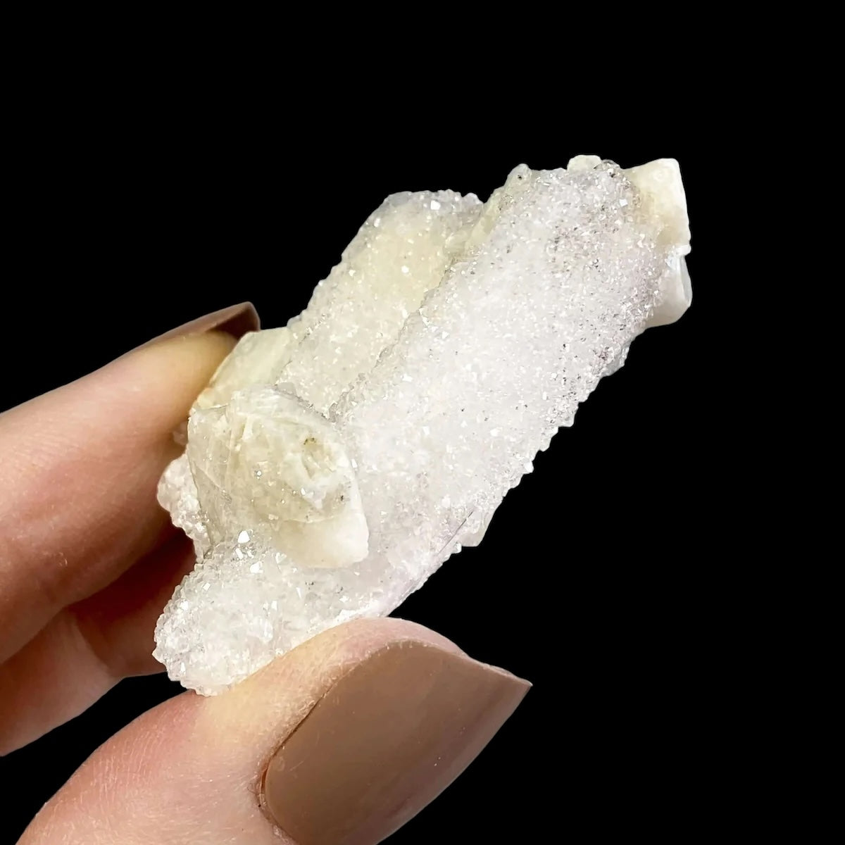 Druzy Pink Danburite with Calcite for Spiritual Connection and Emotional Healing | Stock E Mooncat Crystals