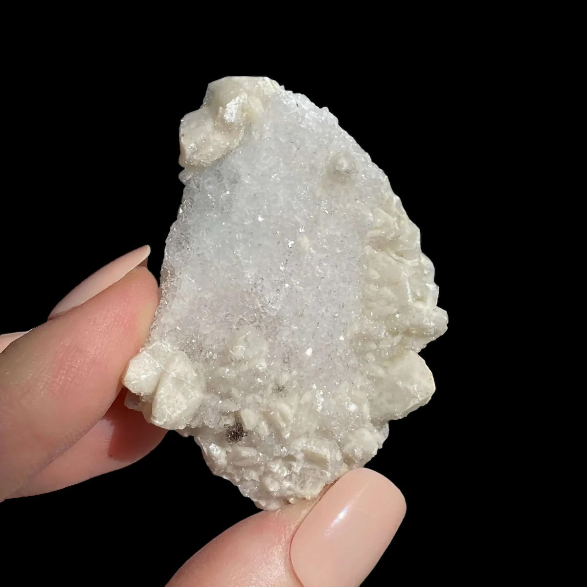 Druzy Pink Danburite with Calcite for Spiritual Connection and Emotional Healing | Stock JJ Mooncat Crystals