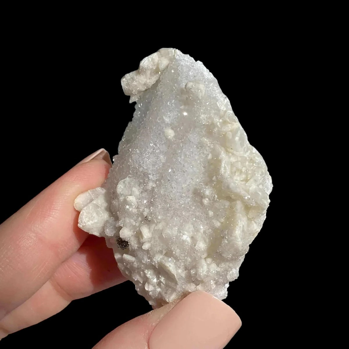 Druzy Pink Danburite with Calcite for Spiritual Connection and Emotional Healing | Stock JJ Mooncat Crystals