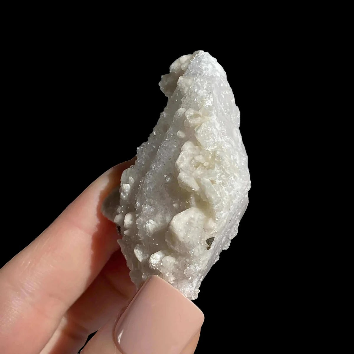 Druzy Pink Danburite with Calcite for Spiritual Connection and Emotional Healing | Stock JJ Mooncat Crystals