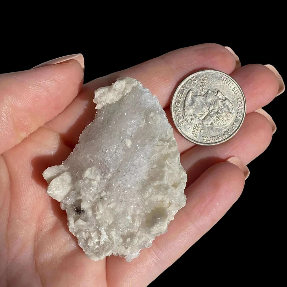 Druzy Pink Danburite with Calcite for Spiritual Connection and Emotional Healing | Stock JJ Mooncat Crystals