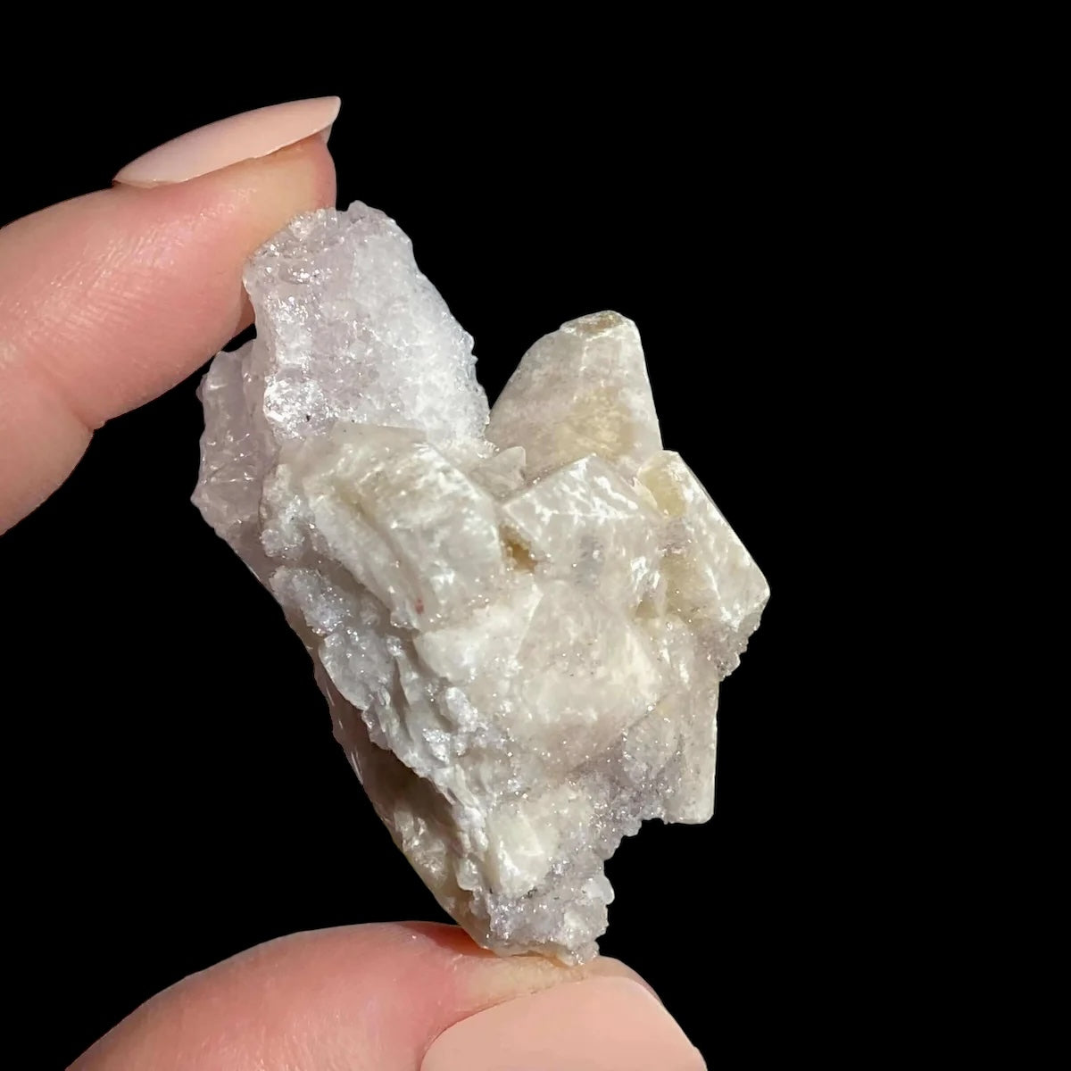 Druzy Pink Danburite with Calcite for Spiritual Connection and Emotional Healing | Stock PP Mooncat Crystals