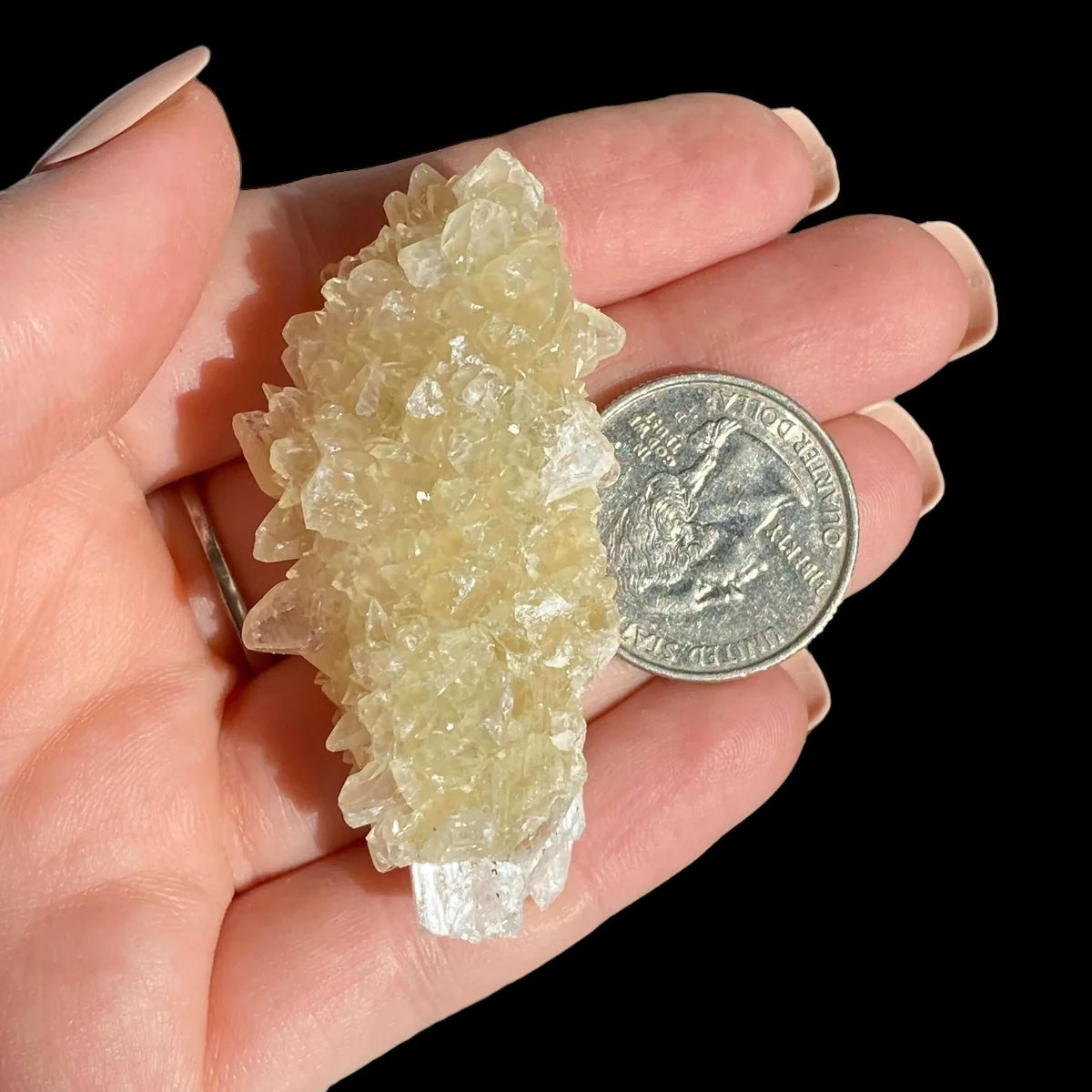 Druzy Pink Danburite with UV-Reactive Calcite for Spiritual Growth and Illumination | Stock RR Mooncat Crystals