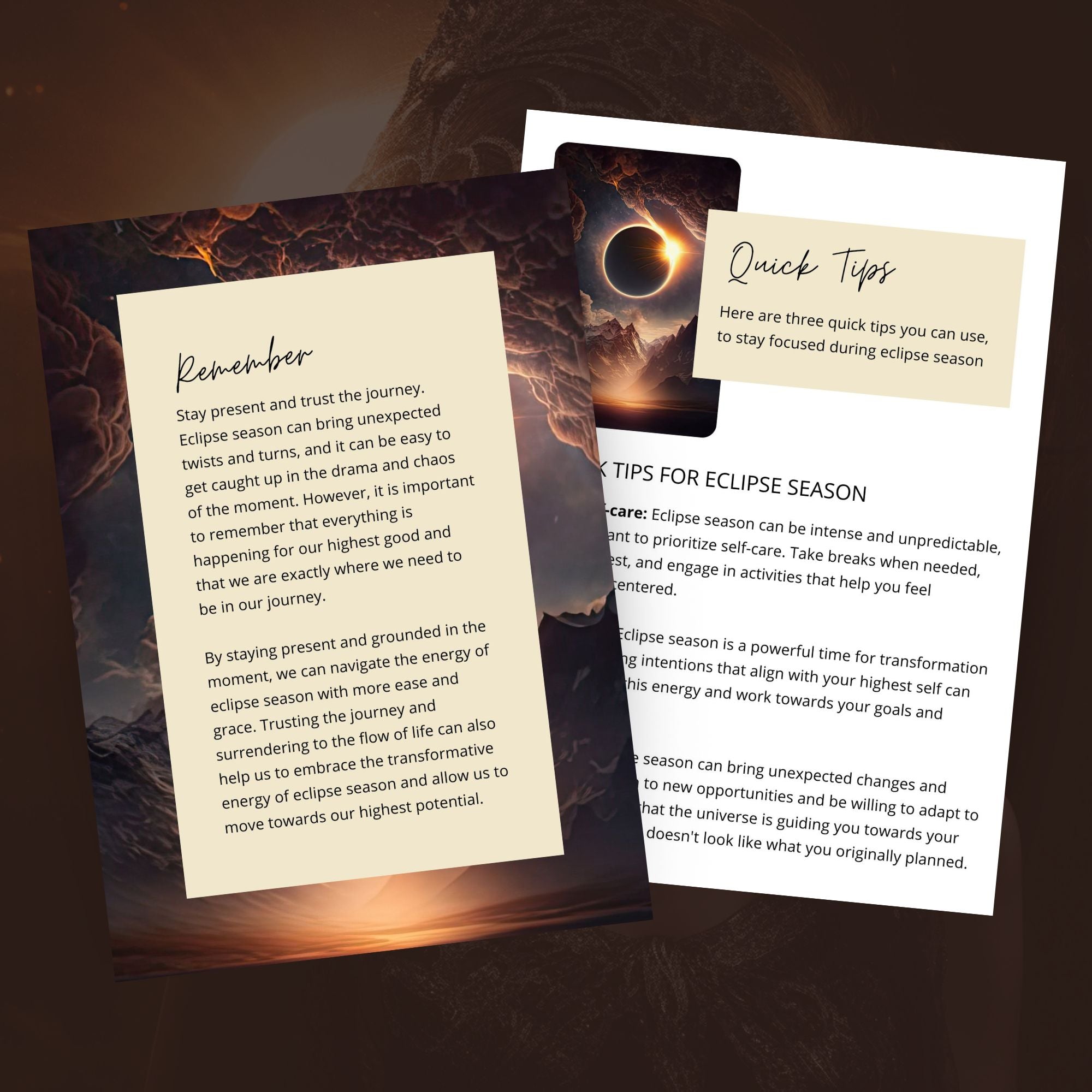 Eclipse Season Journal | Instant Download Mooncat Crystals