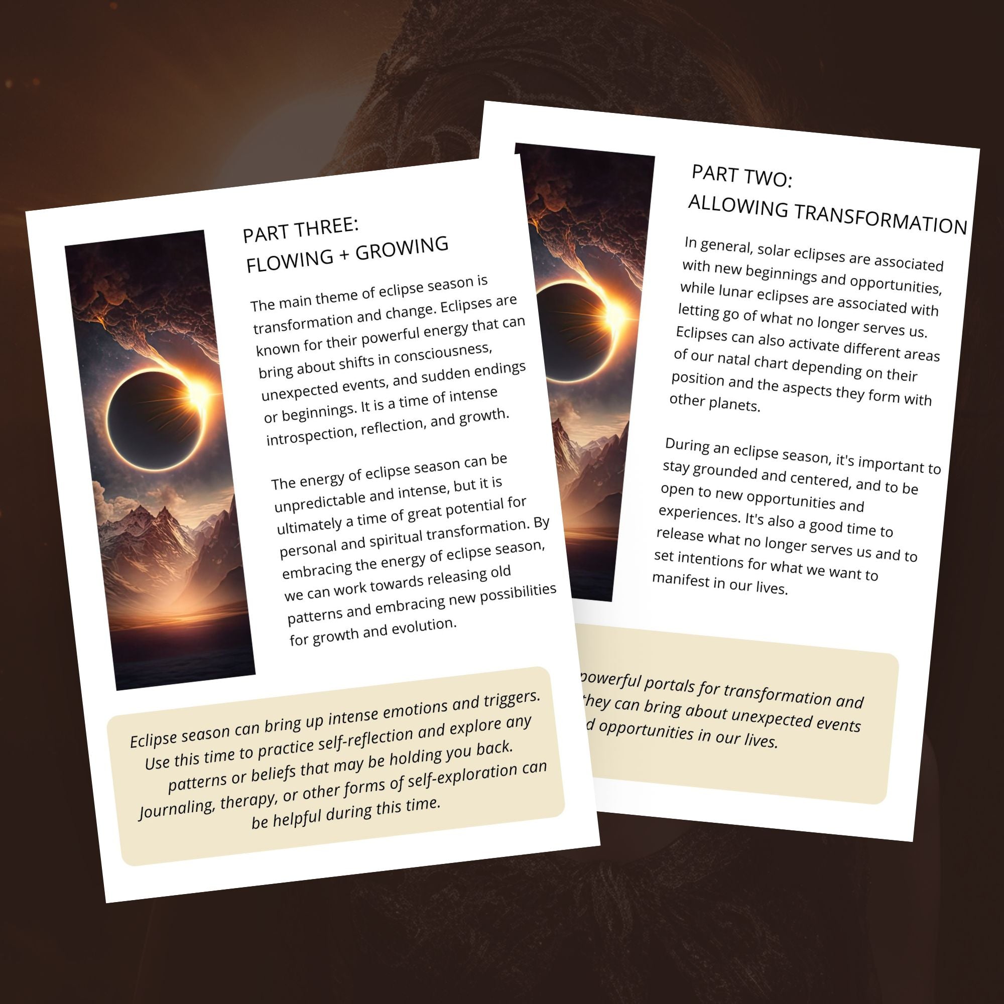 Eclipse Season Journal | Instant Download Mooncat Crystals