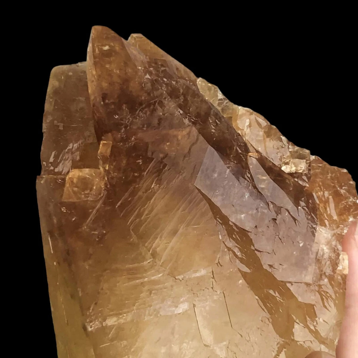 Elmwood “Stellar Beam” Calcite for Transformation and Protection Mooncat Crystals