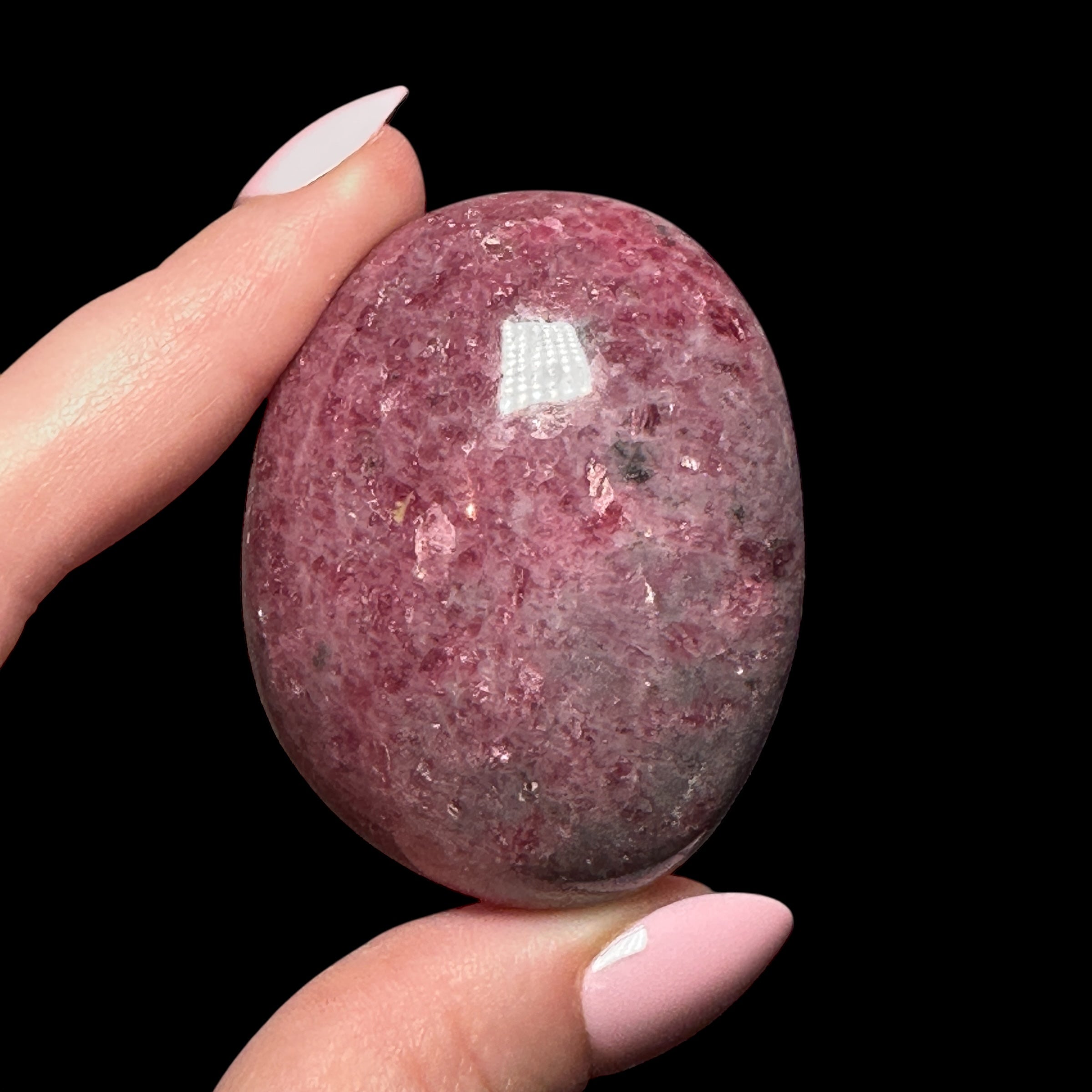 Rhodonite Palm Stone