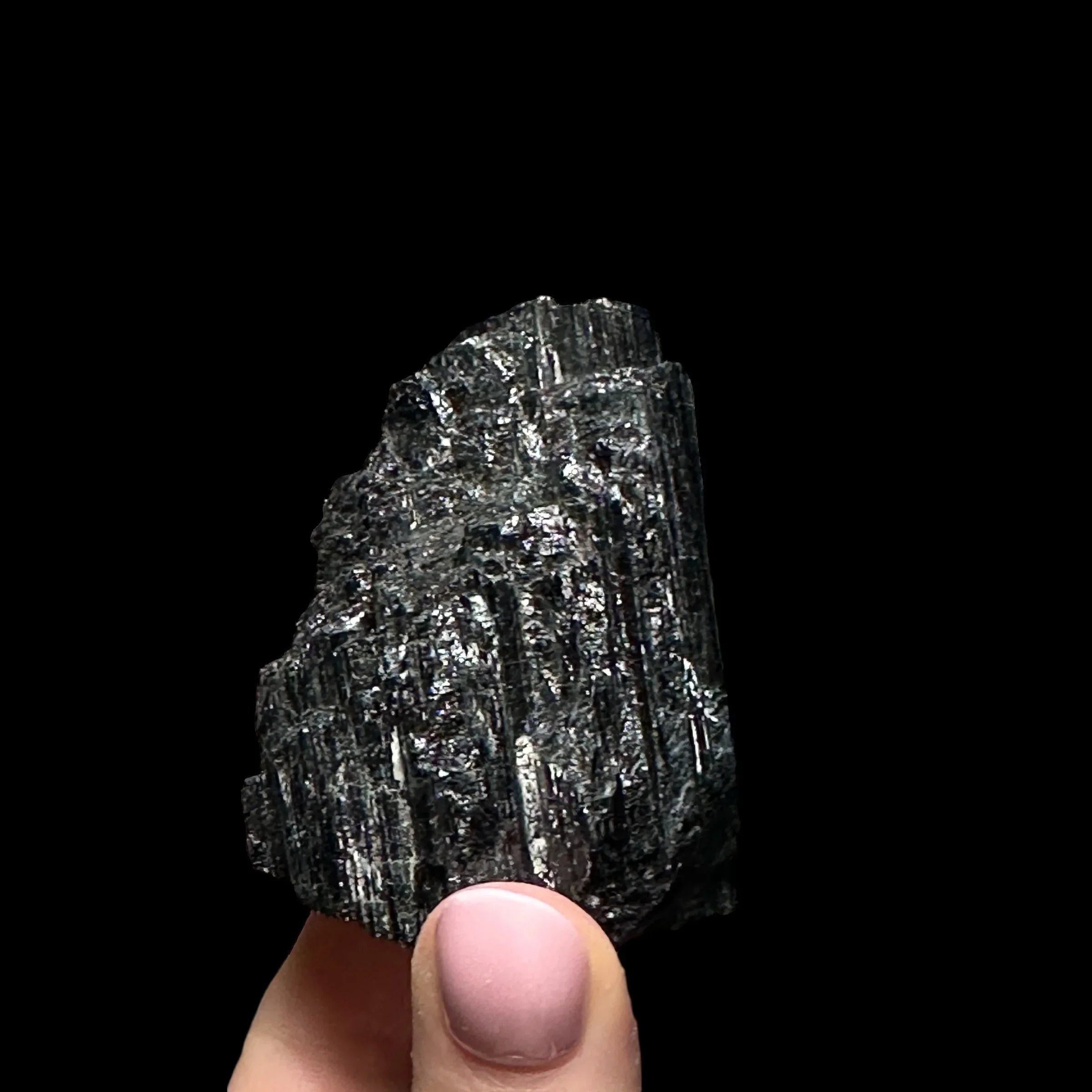 Black Tourmaline with Mica - Mooncat Crystals