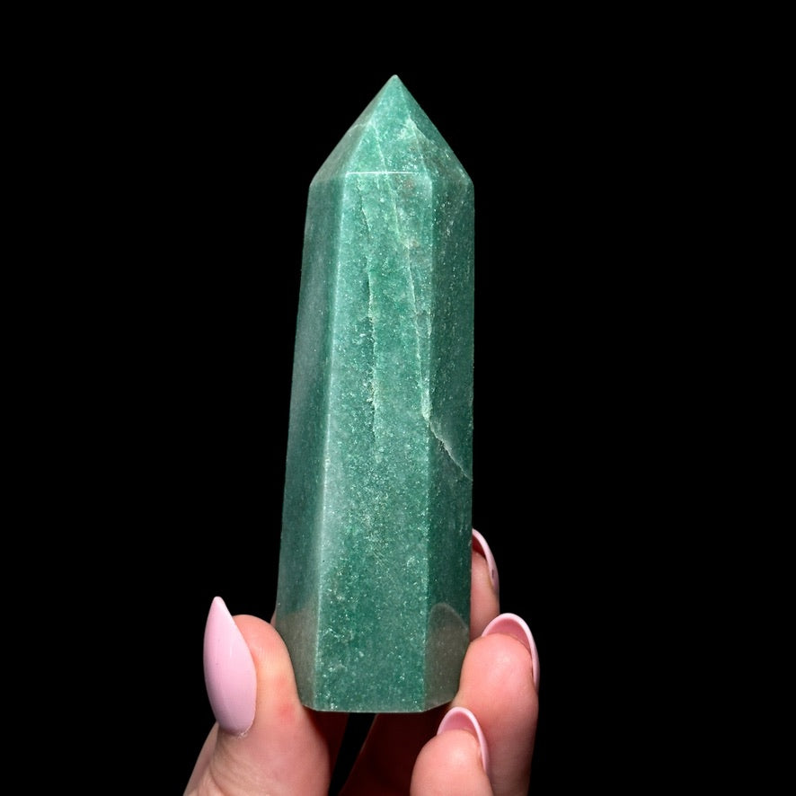 Green Aventurine Tower for Prosperity, Growth, & Emotional Balance