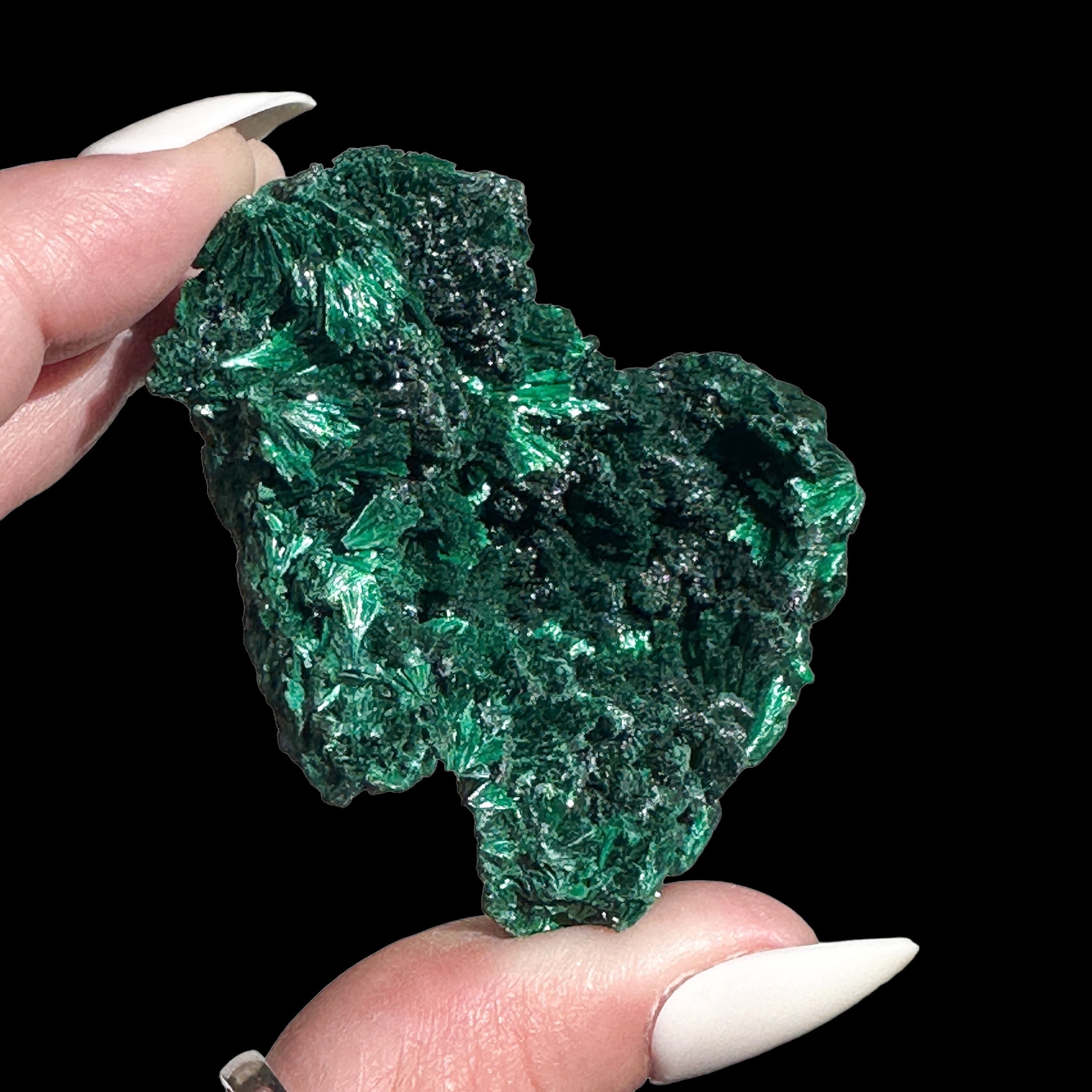 Fibrous Malachite for Transformation and Confidence Mooncat Crystals