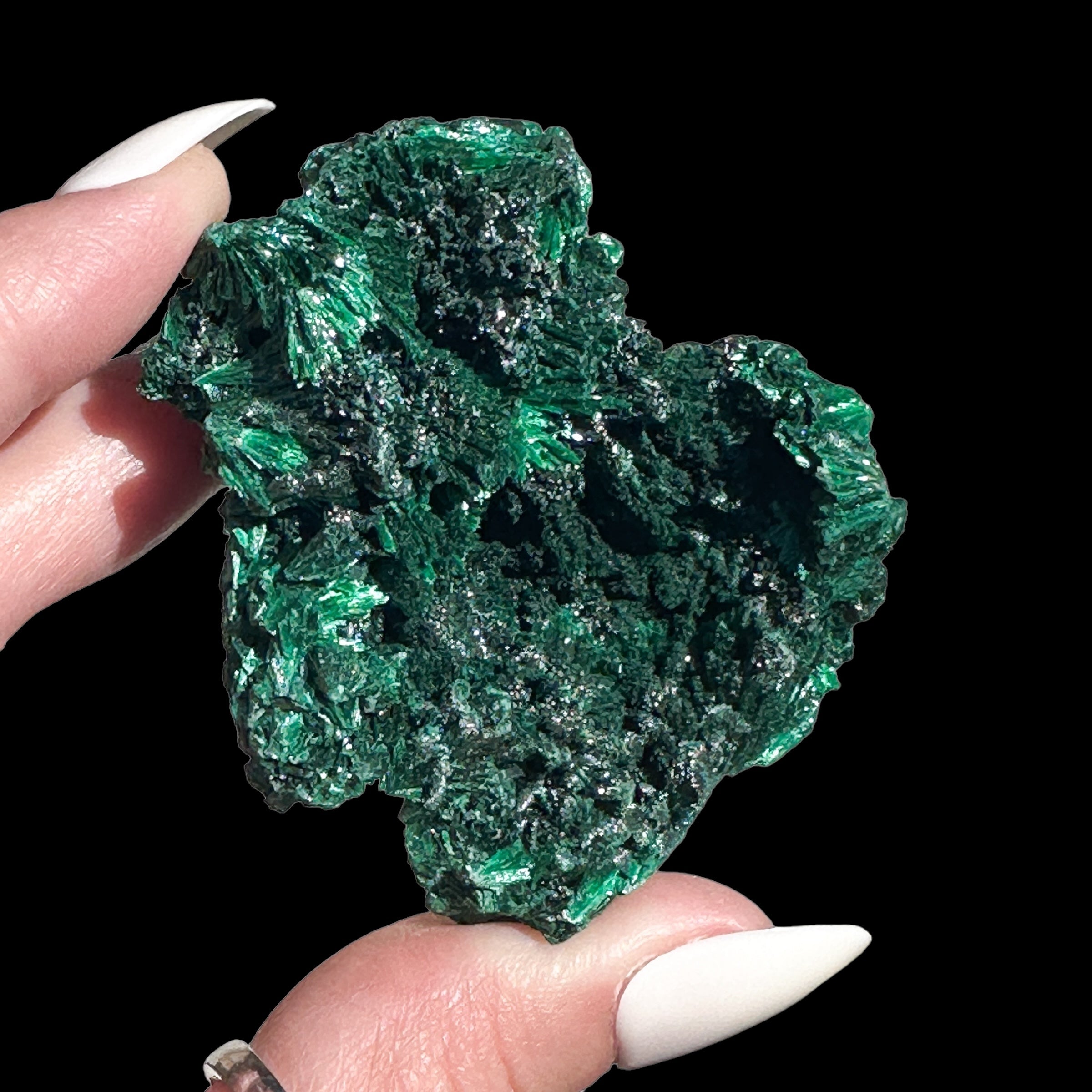 Fibrous Malachite for Transformation and Confidence Mooncat Crystals