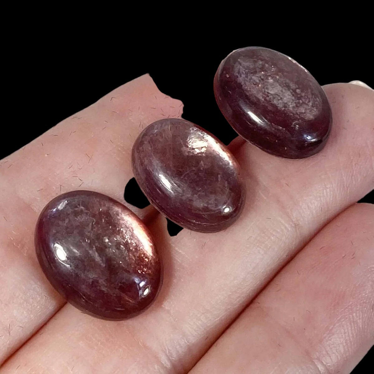 Gem Lepidolite Flat-Back Cabochon for Stress Relief and Calm | Intuitive Select Mooncat Crystals