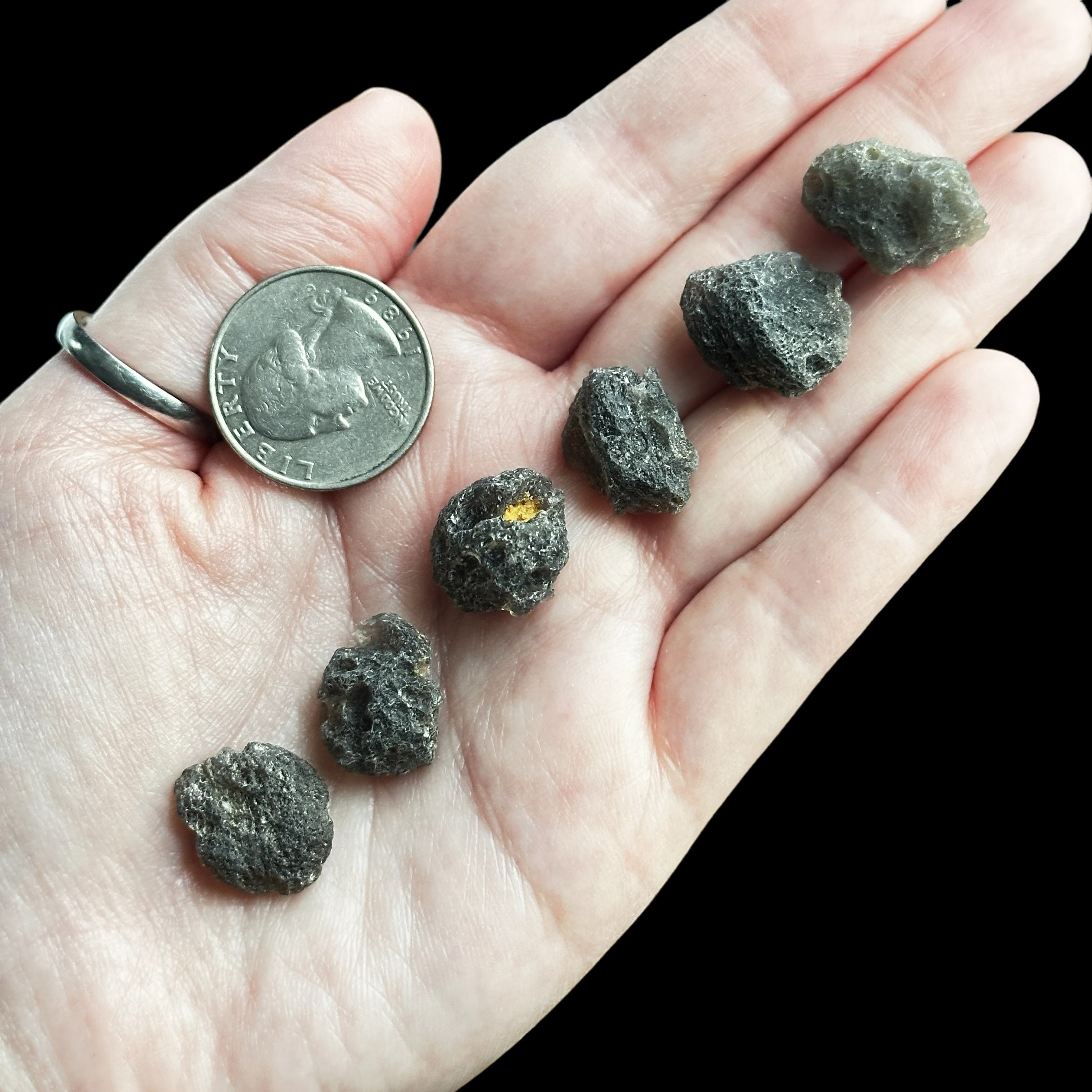 Indonesian Tektite for Transformation and Cosmic Connection | Small Mooncat Crystals