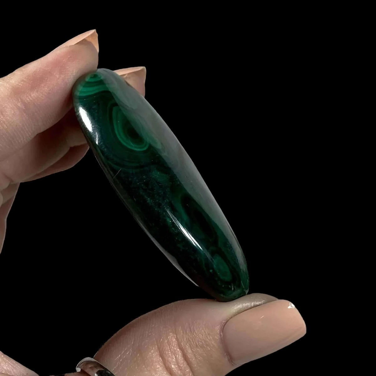 Malachite Palm Stone for Transformation and Confidence | Stock A Mooncat Crystals