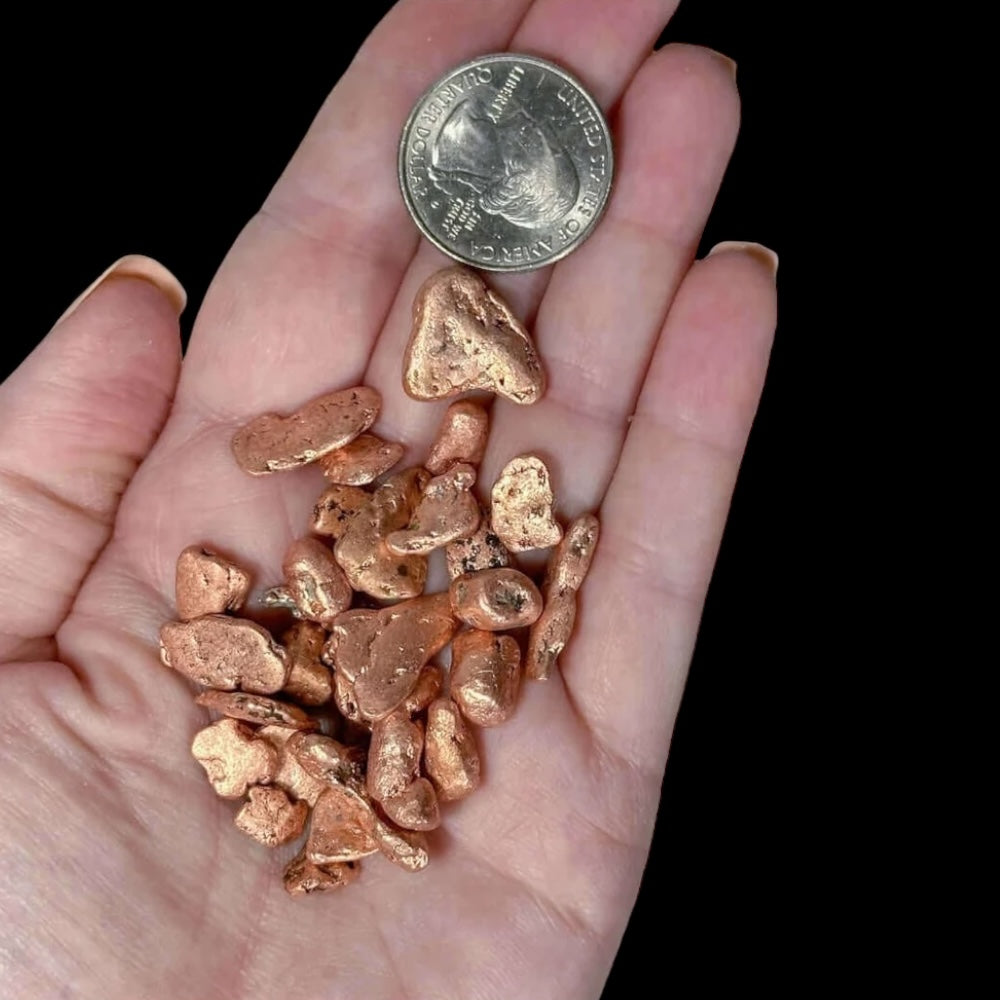 Michigan Copper Nuggets for Vitality and Energy Mooncat Crystals