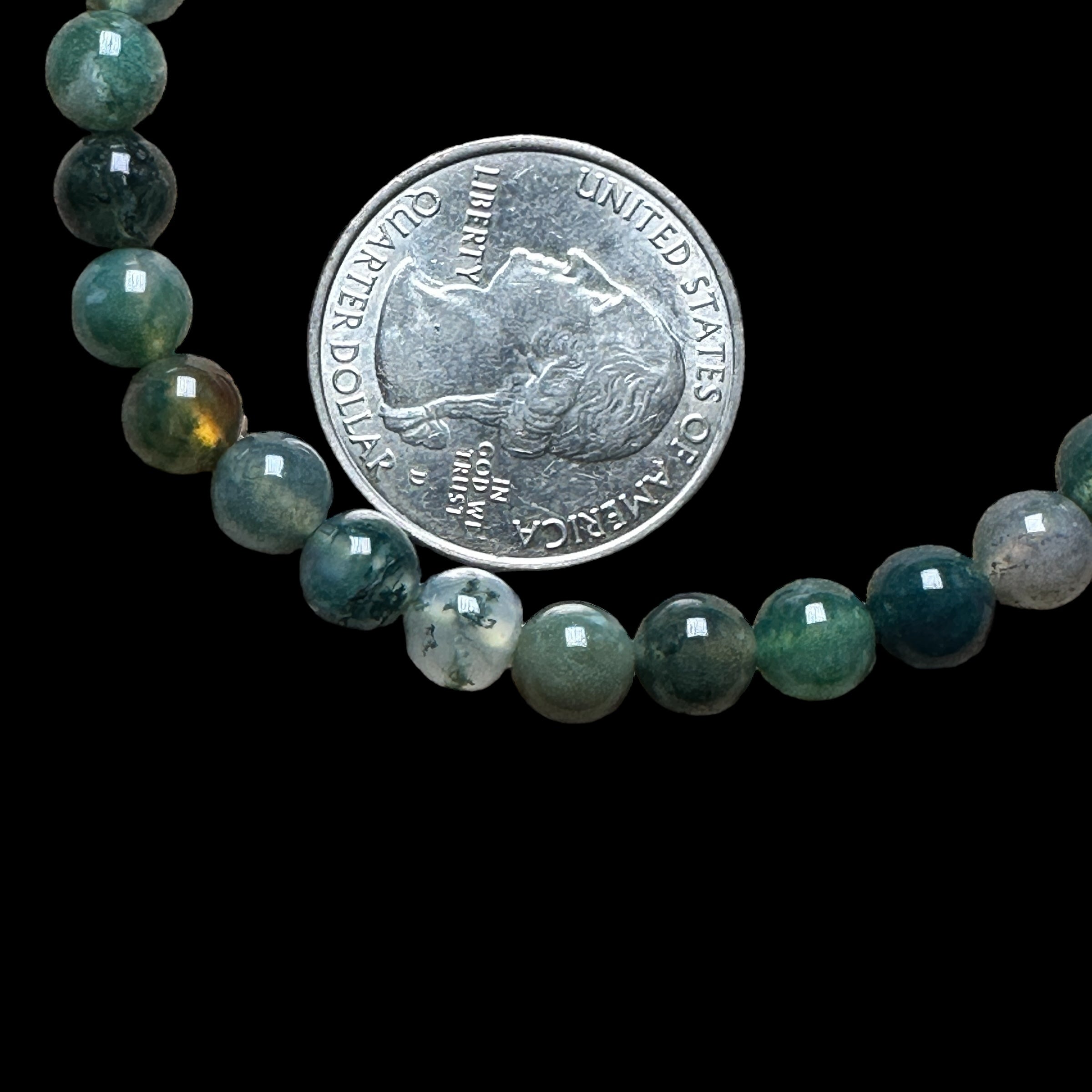 Moss Agate Bracelet for Grounding and Earth Connection Mooncat Crystals