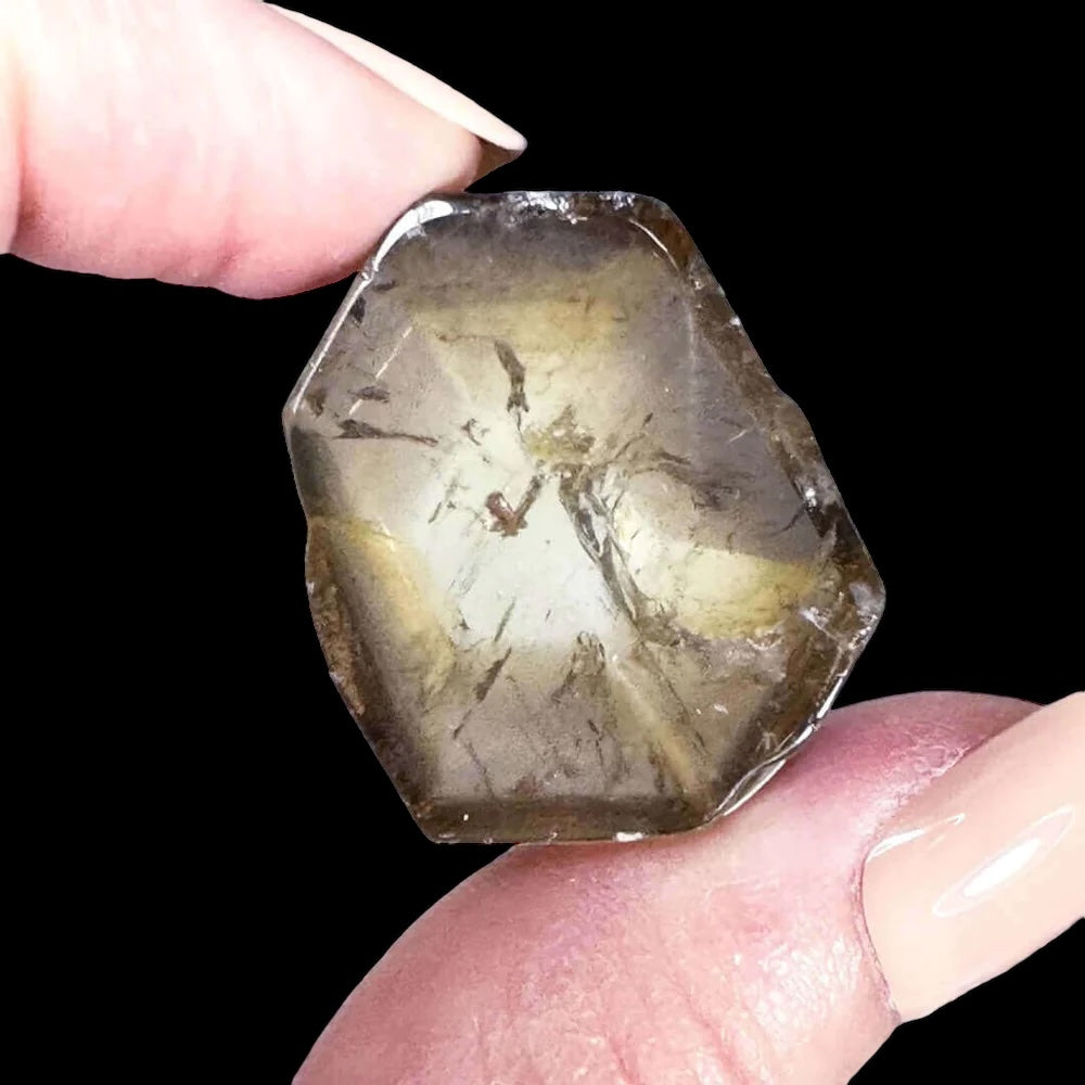 Natural African Citrine Slice for Wealth and Success | Stock B Mooncat Crystals