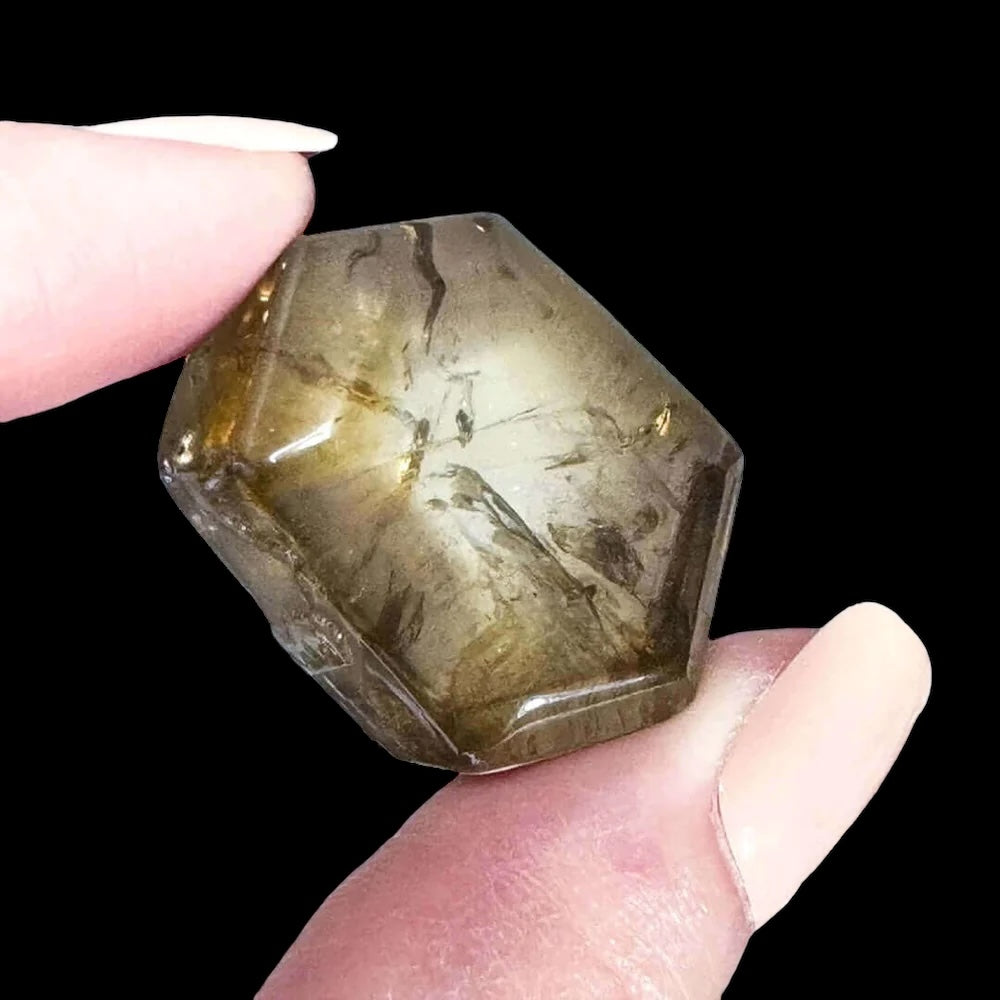 Natural African Citrine Slice for Wealth and Success | Stock B Mooncat Crystals