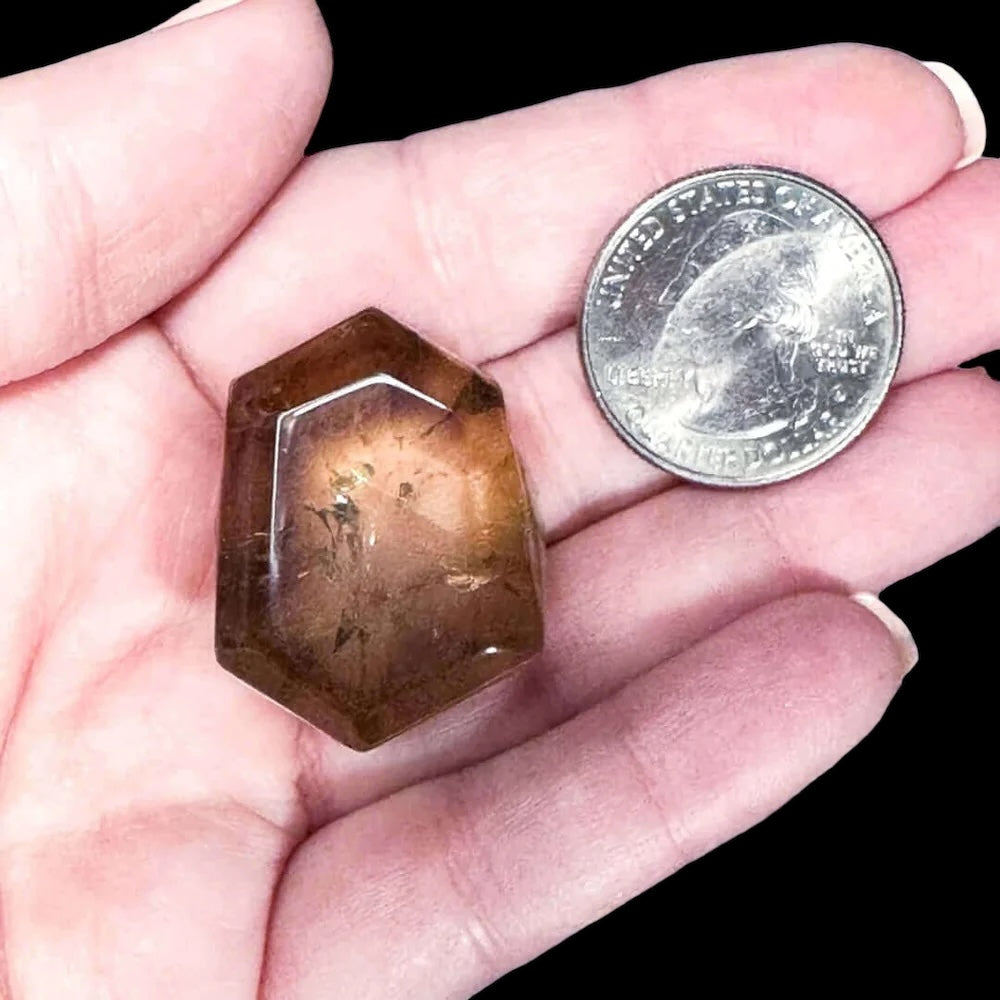 Natural African Citrine Slice for Wealth and Success | Stock B Mooncat Crystals