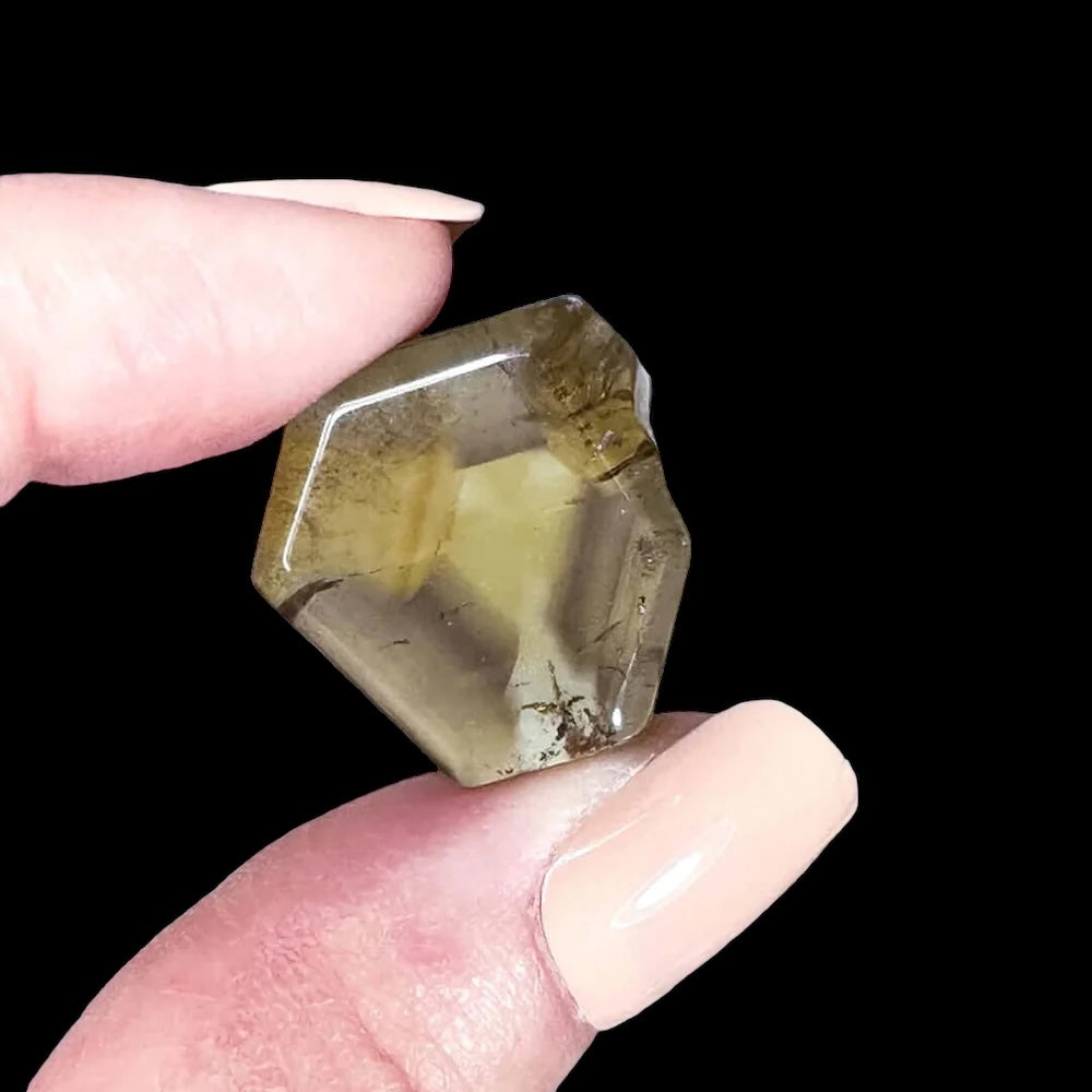 Natural African Citrine Slice for Wealth and Success | Stock C Mooncat Crystals