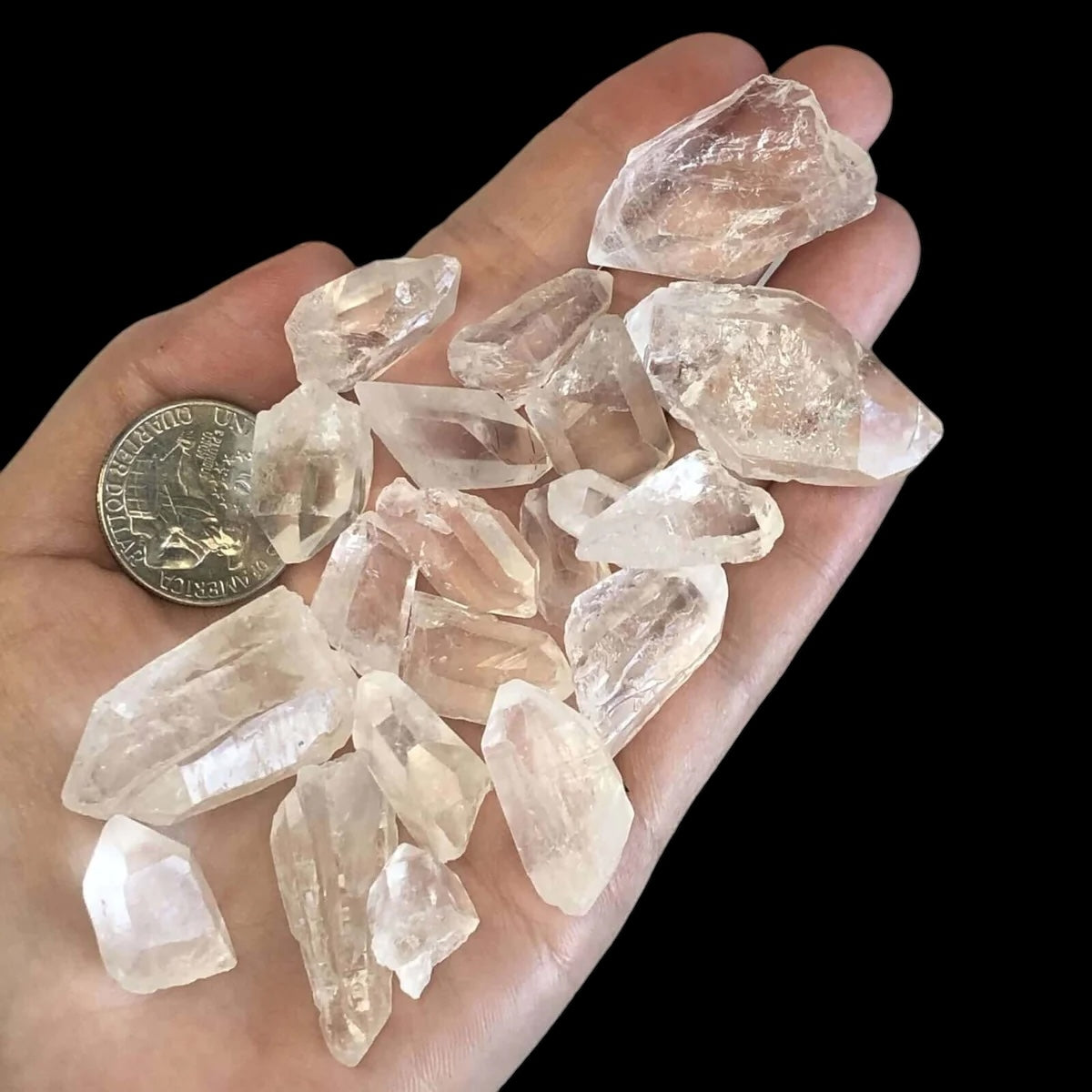 Natural Quartz Points for Clarity and Amplification Mooncat Crystals