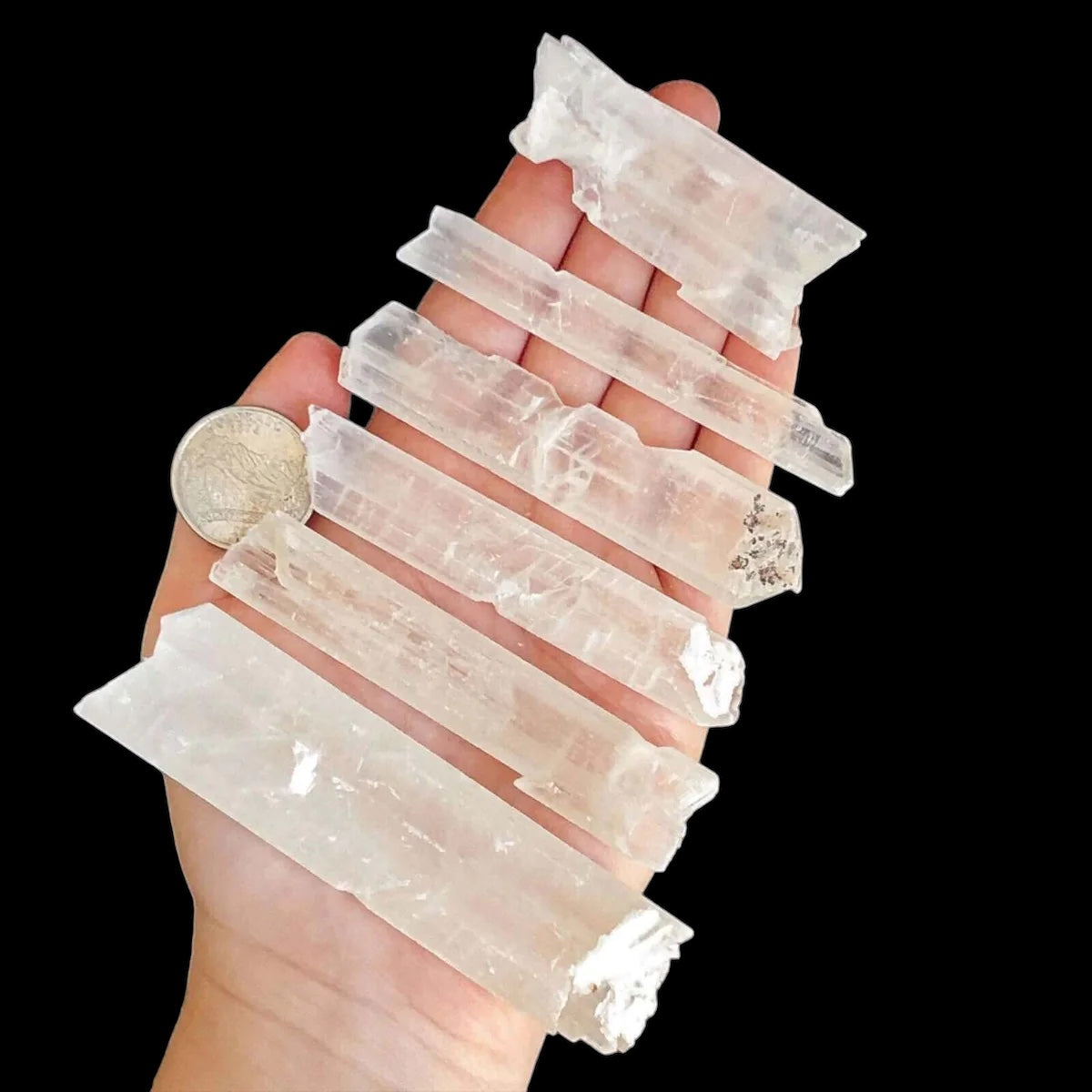 Natural Selenite Wand for Cleansing and Clarity | You Choose Mooncat Crystals