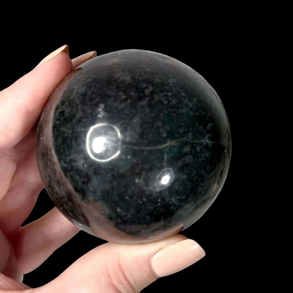 Nephrite Jade Sphere for Harmony and Renewal | Stock A Mooncat Crystals