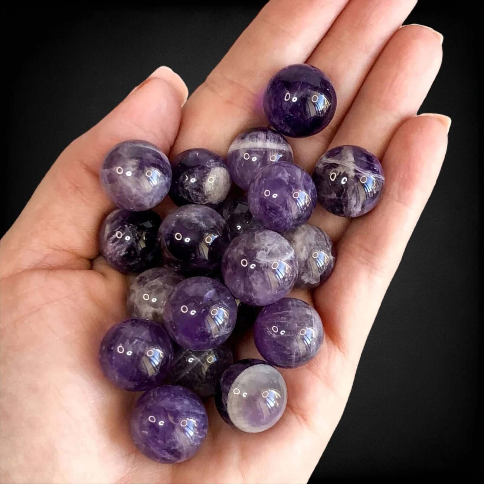 ONE Mini Amethyst Sphere for Balance and Intuition Mooncat Crystals