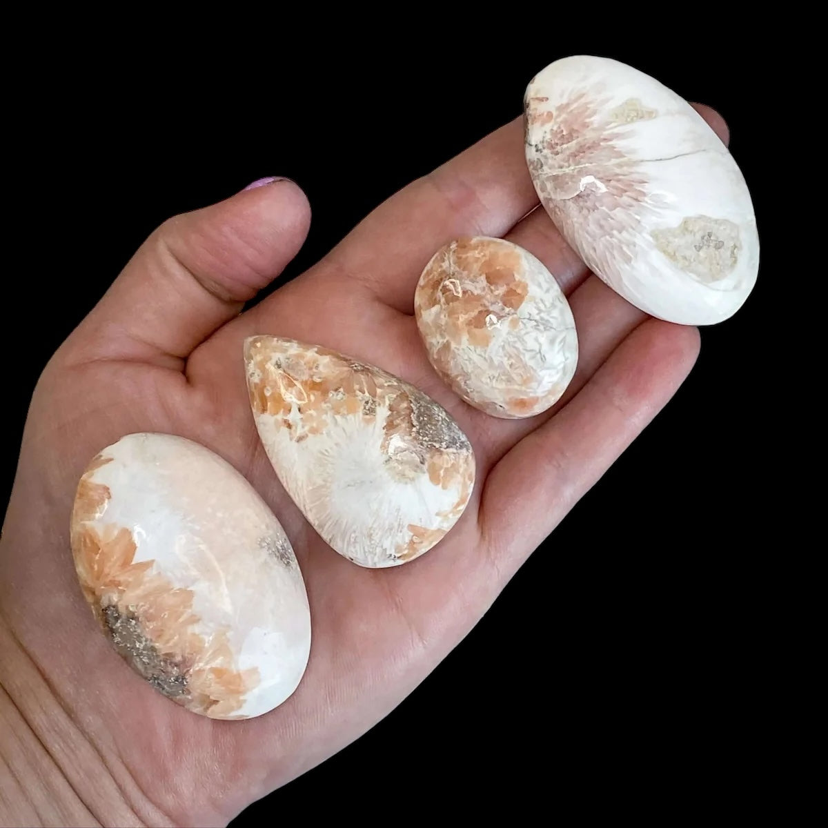 Peach Scolecite for Peace and Restoration | You Choose ABCD Mooncat Crystals