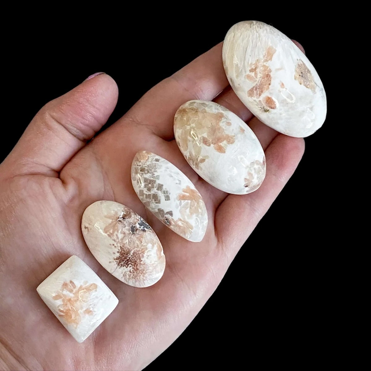 Peach Scolecite for Peace and Restoration | You Choose MNOPQ Mooncat Crystals