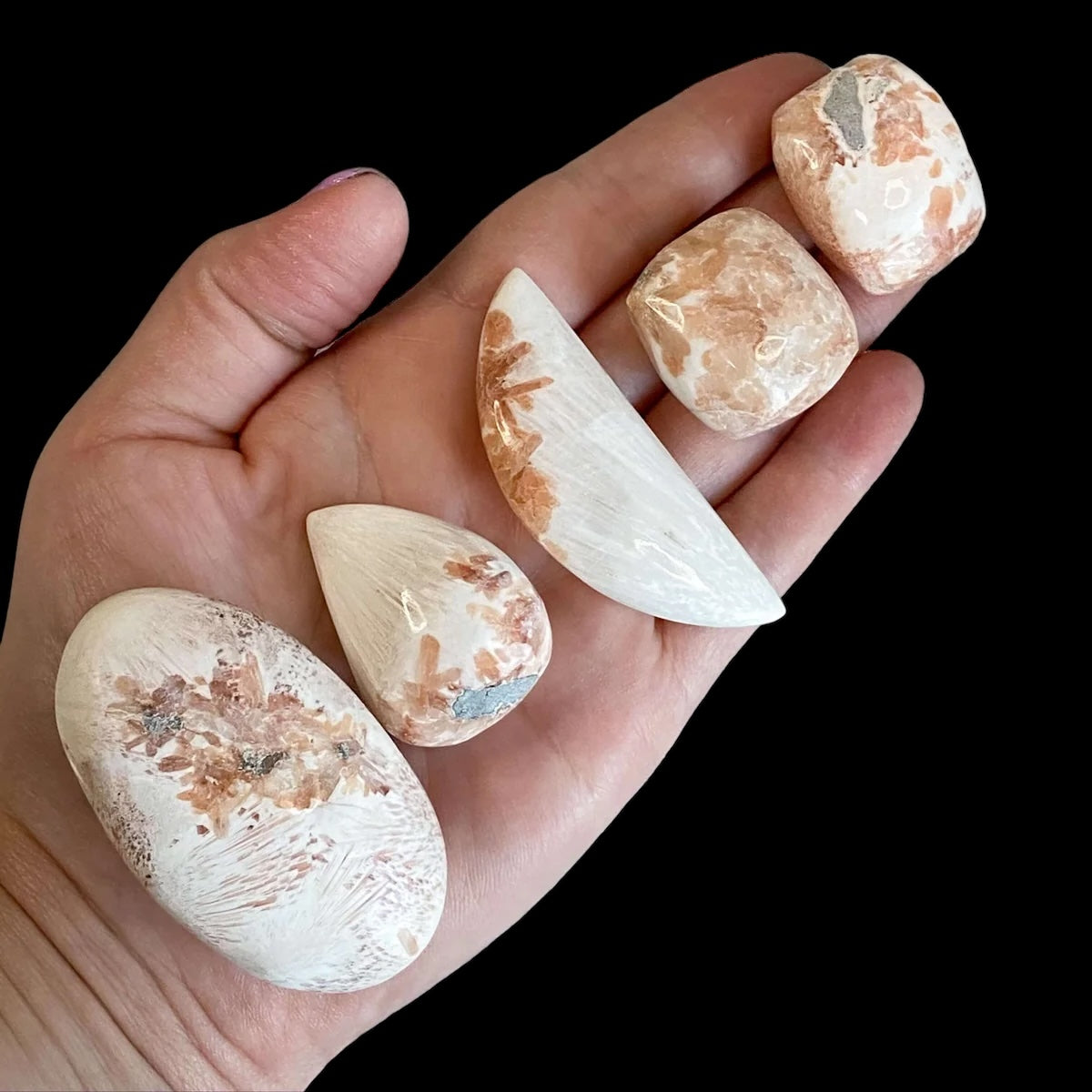 Peach Scolecite for Peace and Restoration | You Choose RSTUV Mooncat Crystals