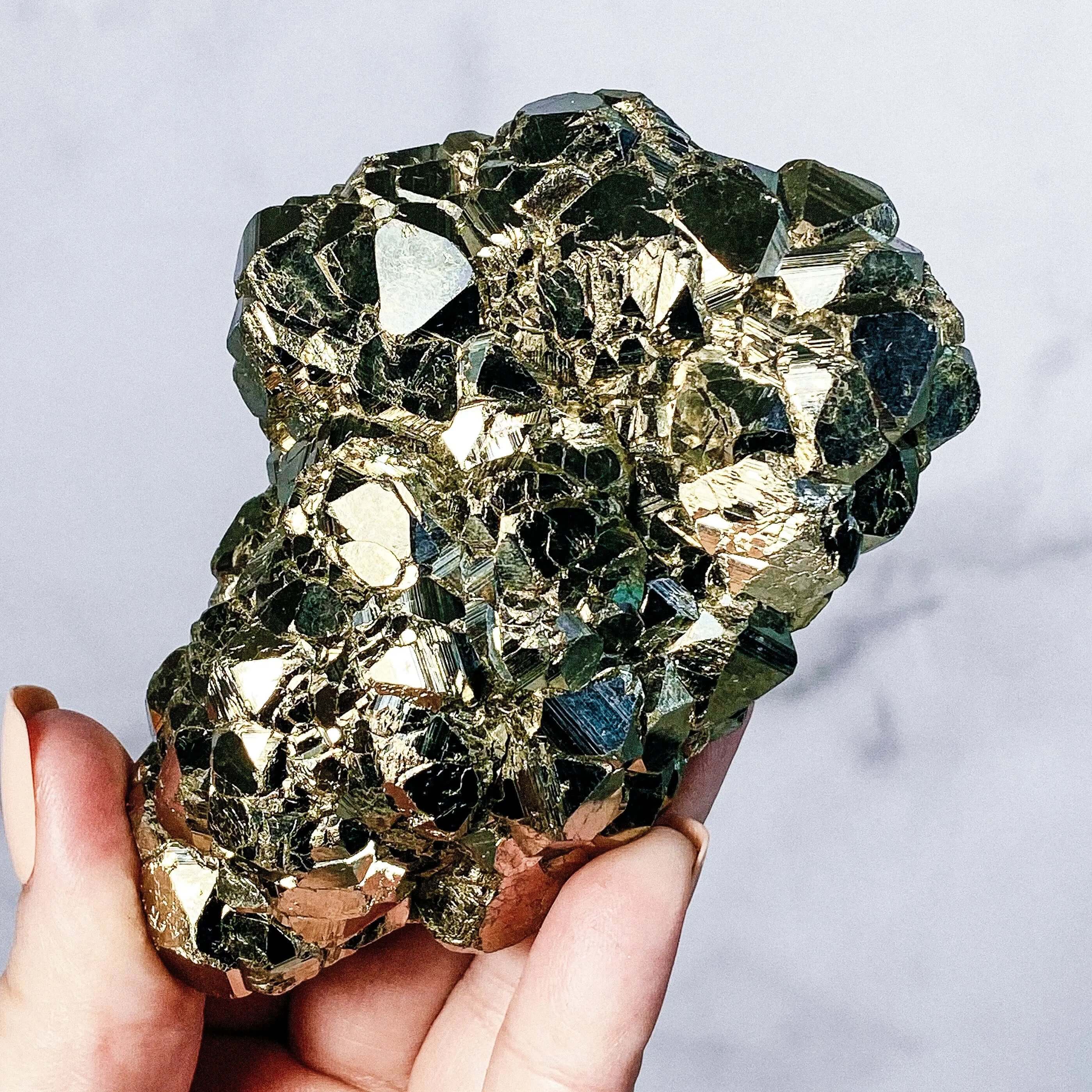 Peruvian Pyrite Cluster | Stock C Mooncat Crystals