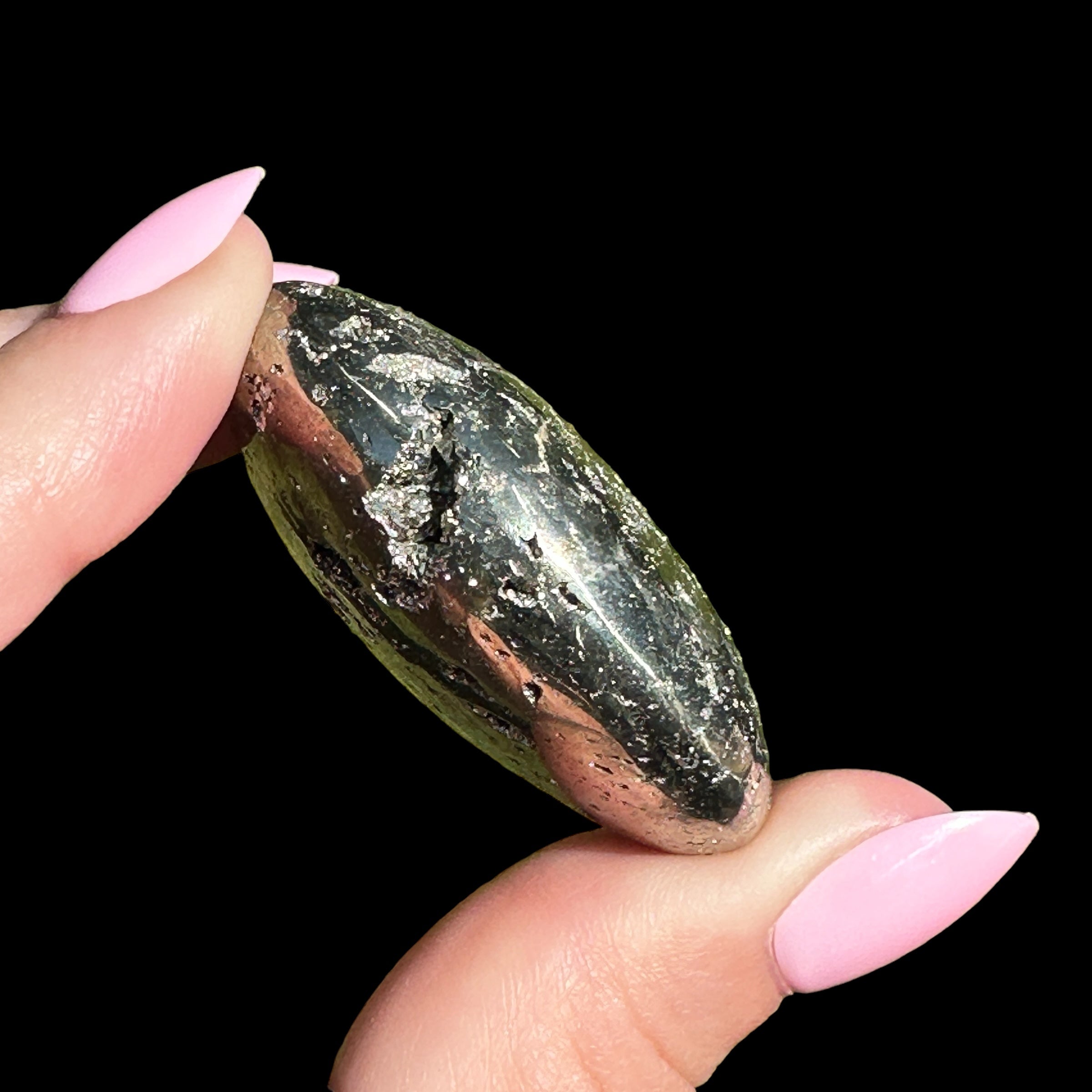 Pyrite Palm Stone for Wealth and Confidence | Stock A Mooncat Crystals