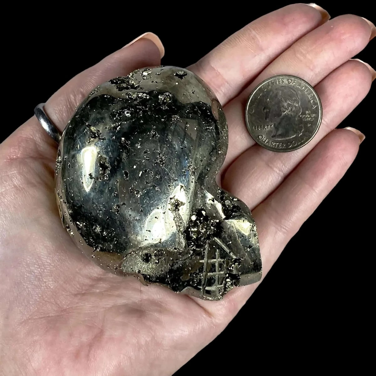 Pyrite Skull for Wealth and Confidence | Stock B Mooncat Crystals