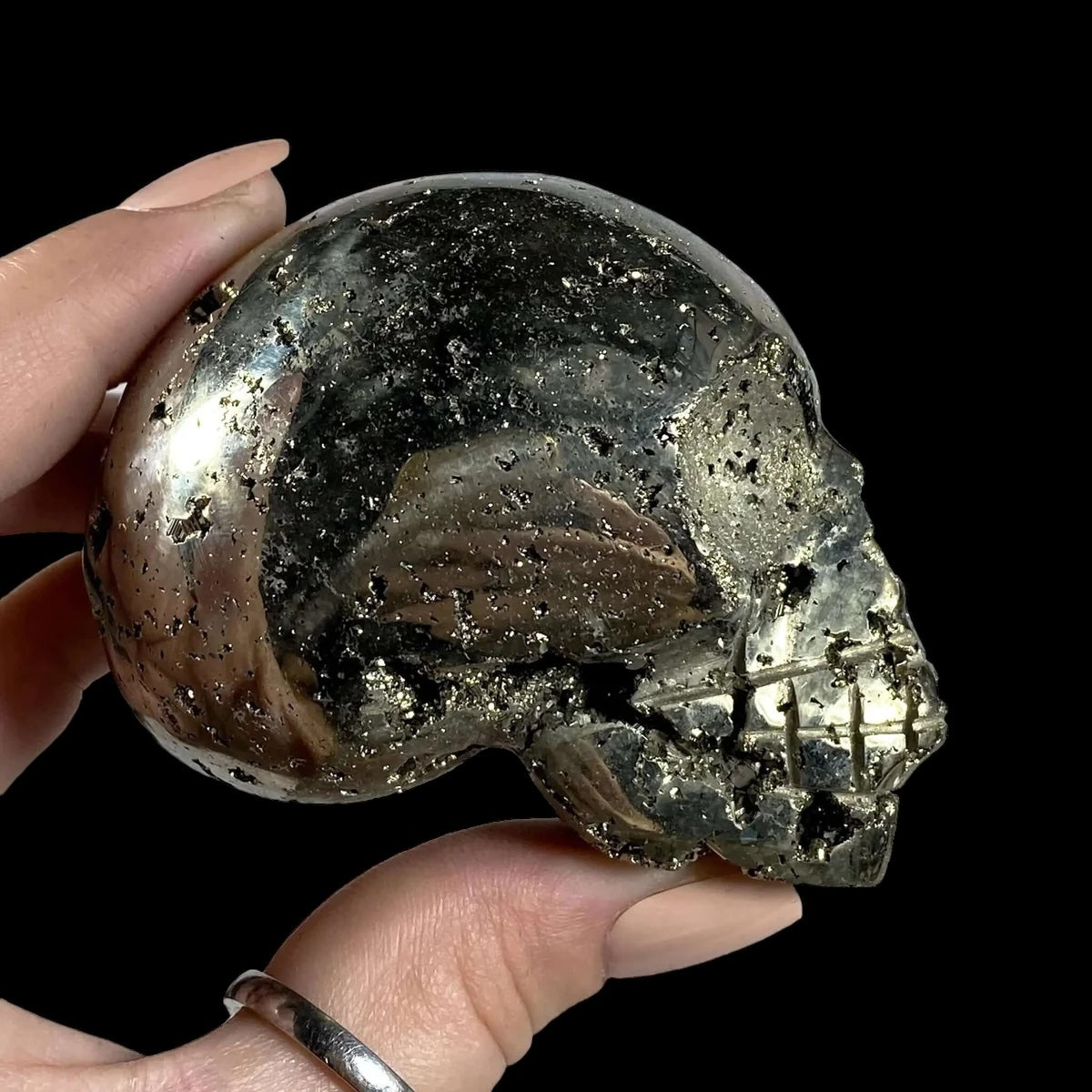 Pyrite Skull for Wealth and Confidence | Stock B Mooncat Crystals