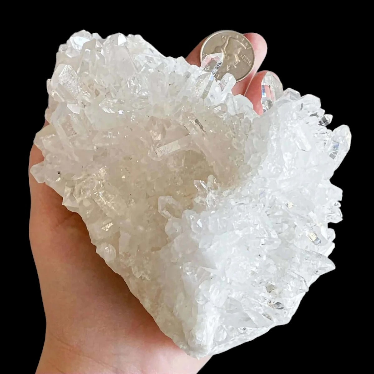 Quartz Cluster for Clarity and Amplification Mooncat Crystals