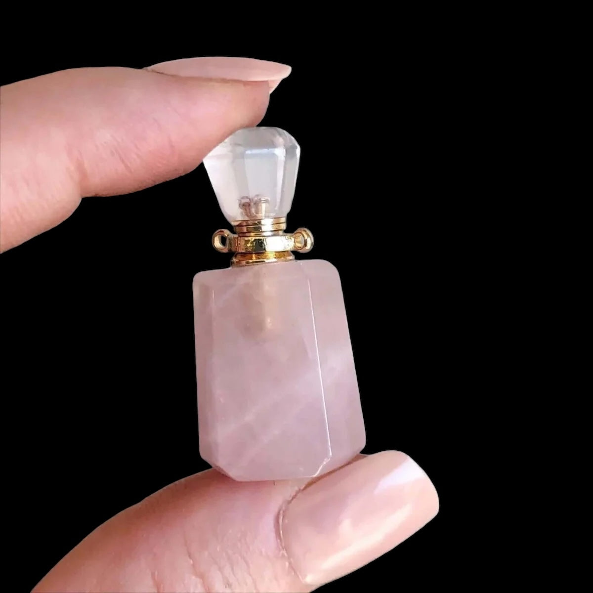 Rose Quartz Perfume Bottle