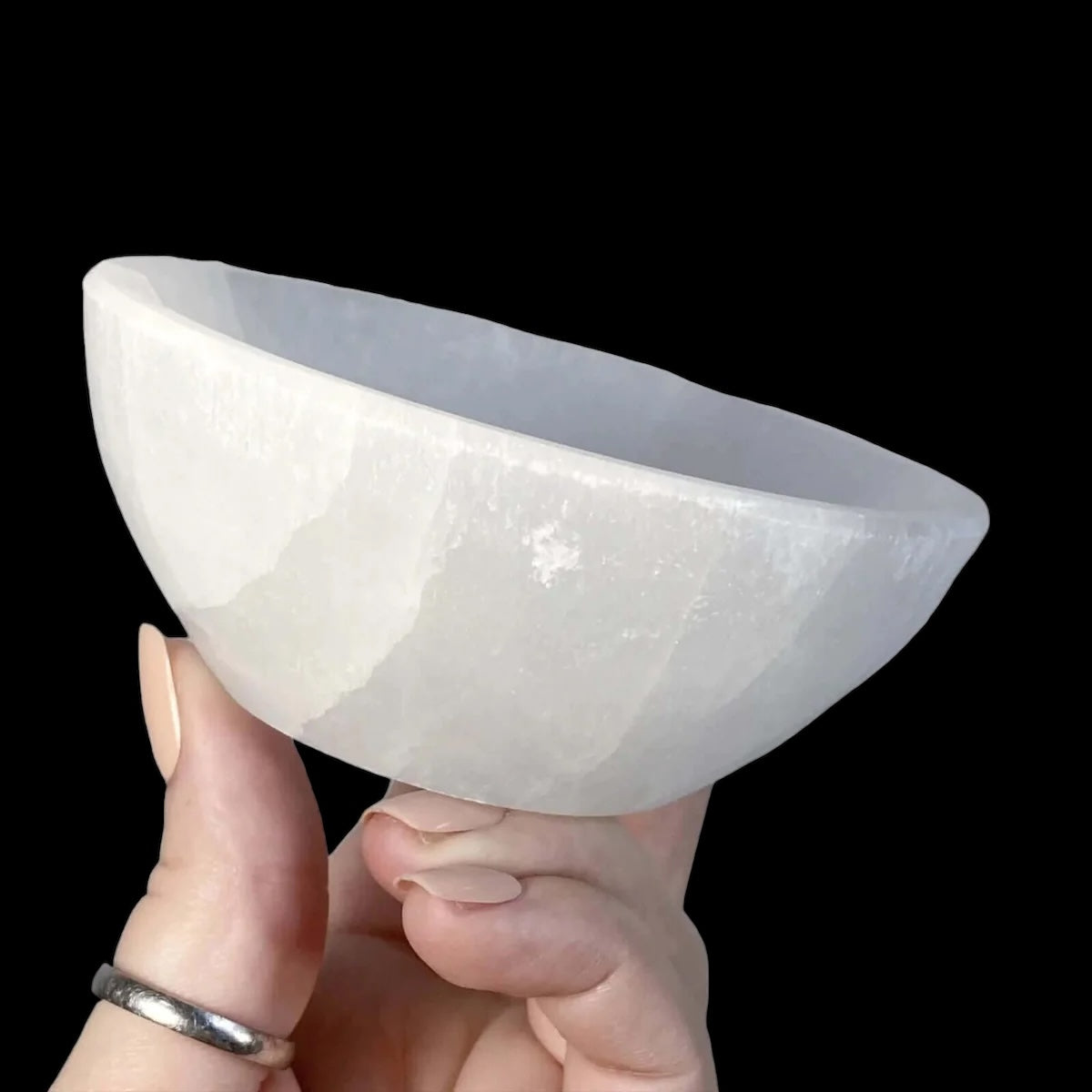 Selenite Bowl for Cleansing and Clarity | Approx. 4” Mooncat Crystals