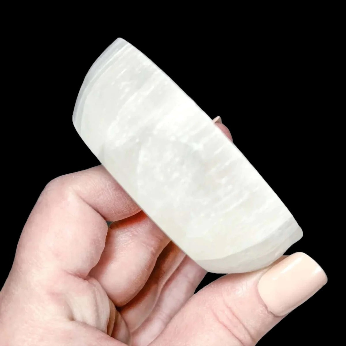 Selenite Crescent Moon Dish for Cleansing and Clarity Mooncat Crystals