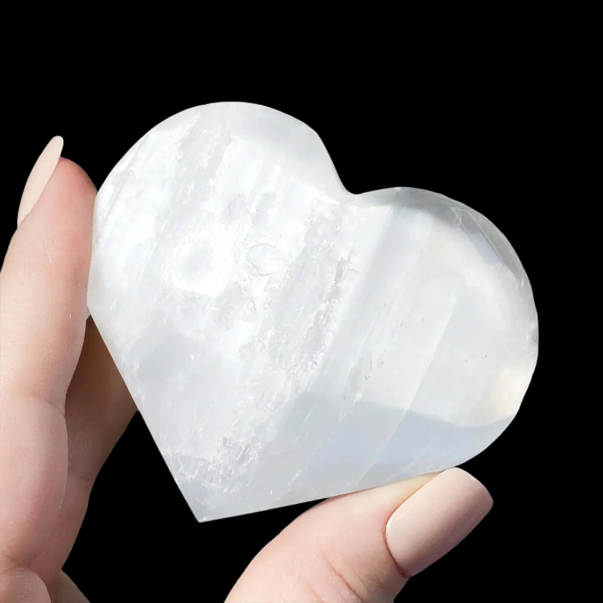 Selenite Heart for Cleansing and Clarity Mooncat Crystals