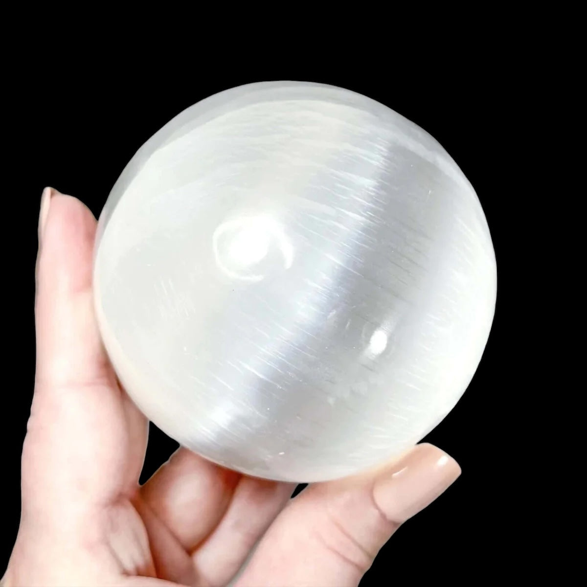 Selenite Sphere for Cleansing and Clarity Mooncat Crystals