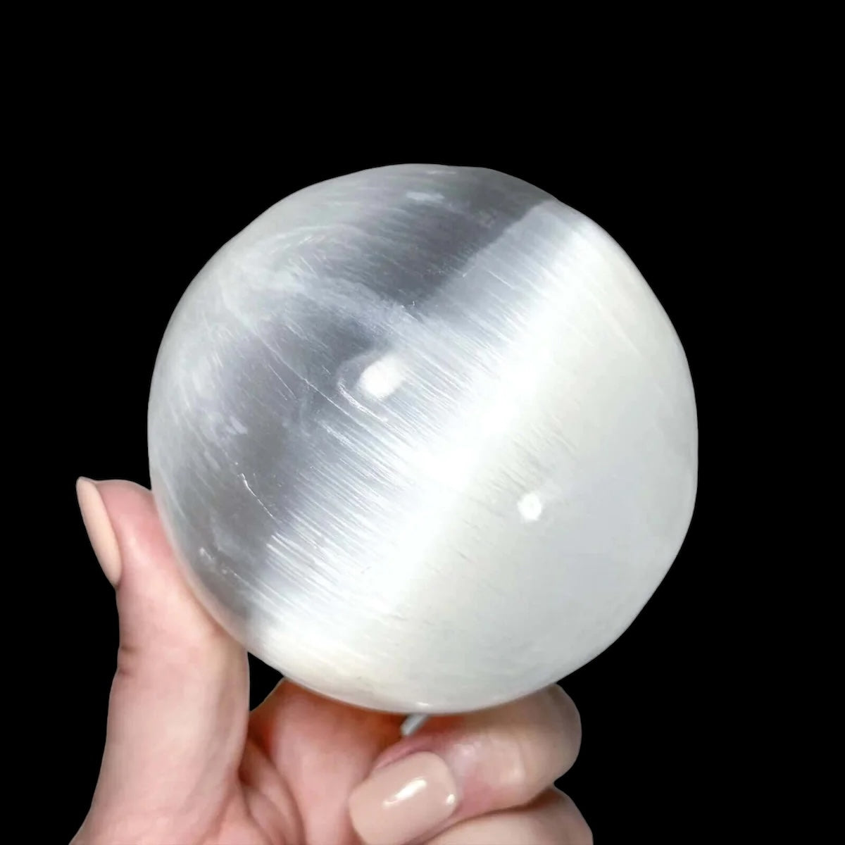 Selenite Sphere for Cleansing and Clarity Mooncat Crystals