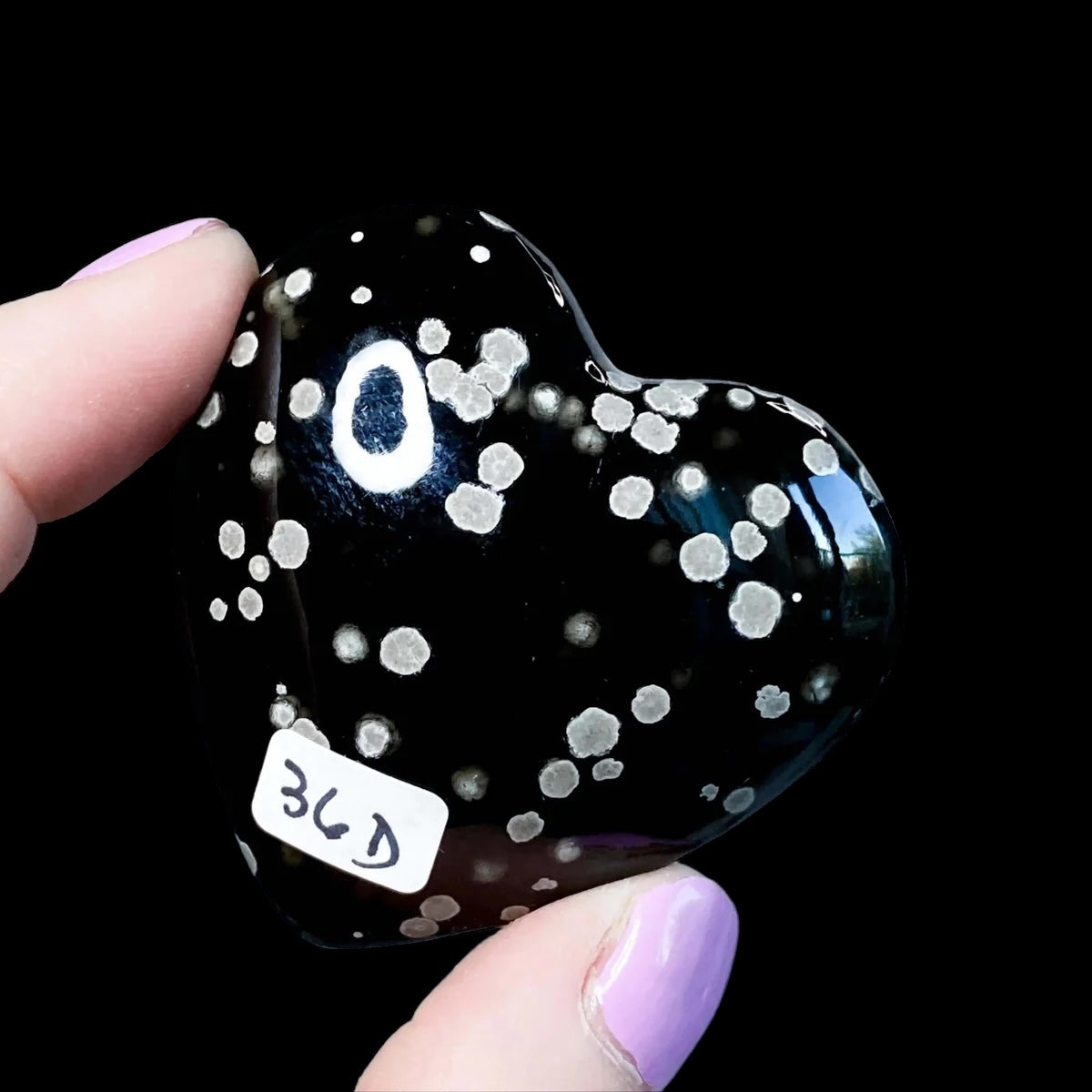 Snowflake Obsidian Heart for Balance and Transformation | You Choose DEF Mooncat Crystals