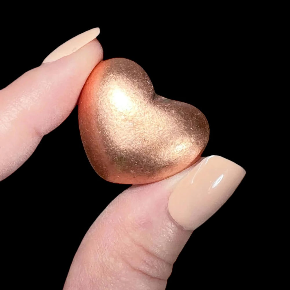 Solid Michigan Copper Heart for Vitality and Energy Mooncat Crystals