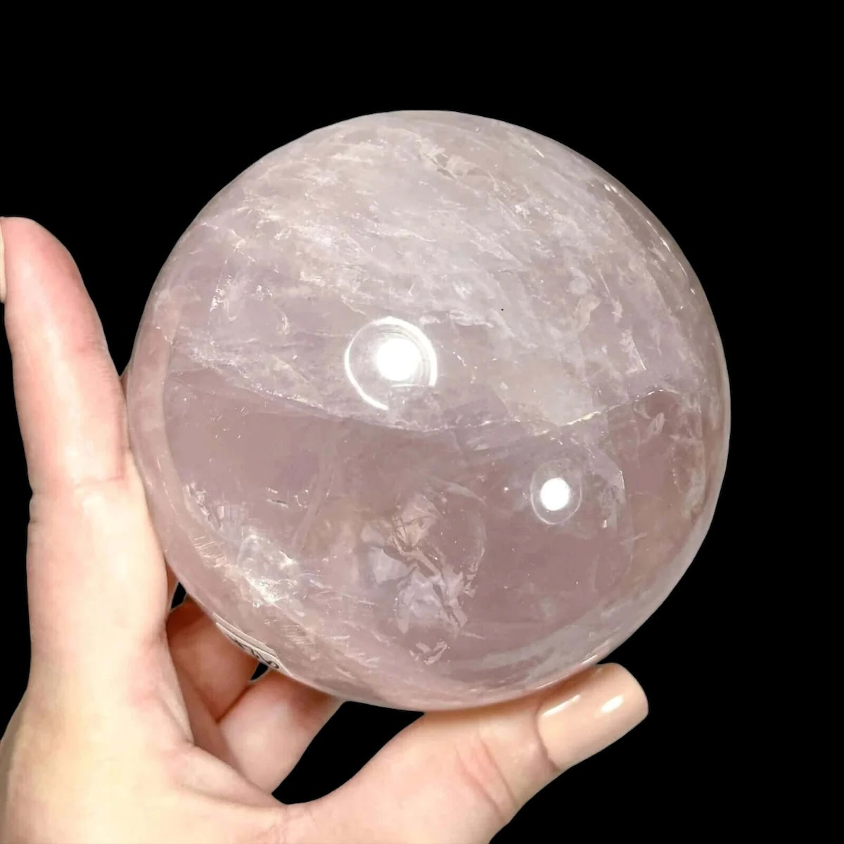 LOVE-ATTRACTING:: Gemmy Star Rose Quartz Sphere ~80mm | Stock A