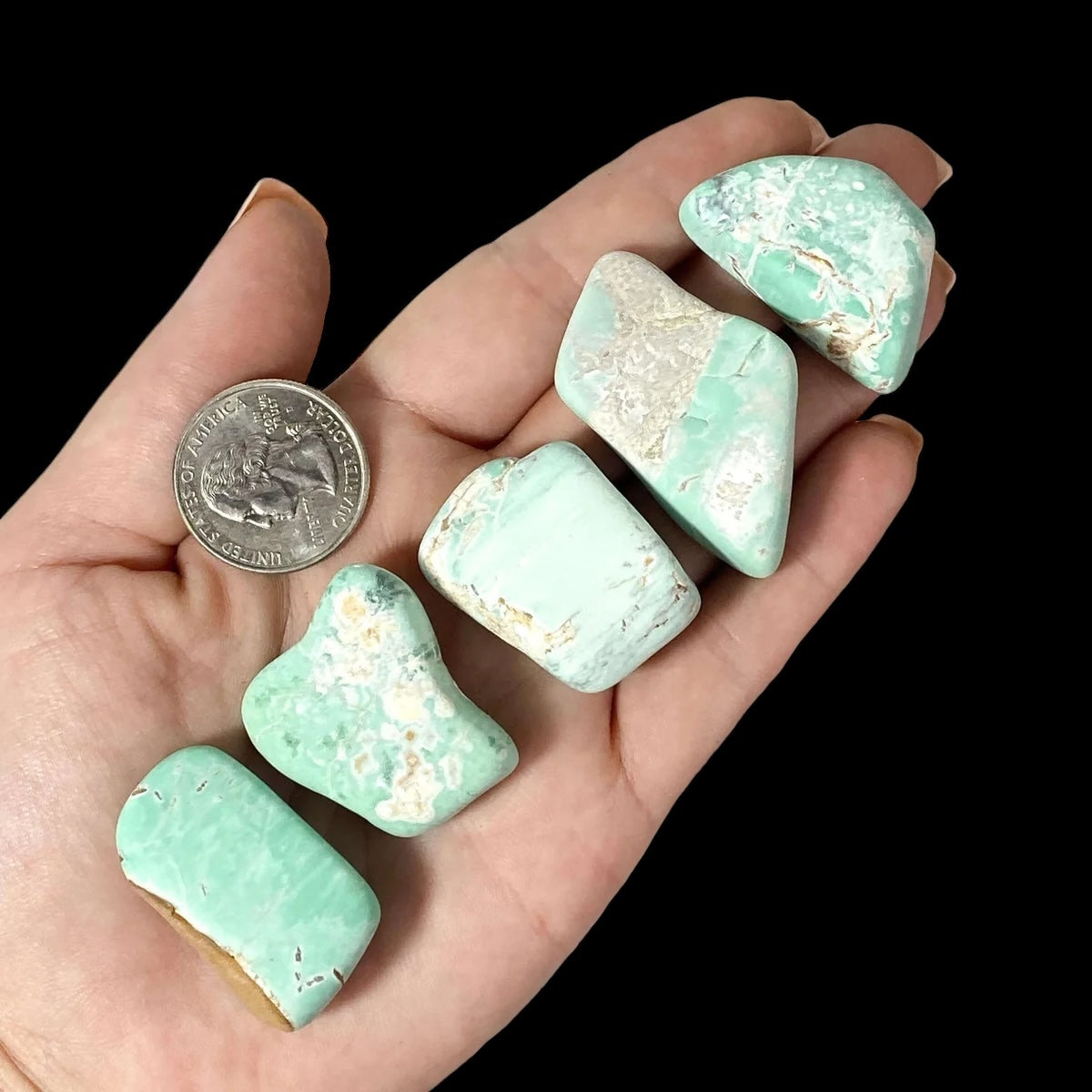 Variscite Tumbles for Inner Peace | 1 Piece Mooncat Crystals