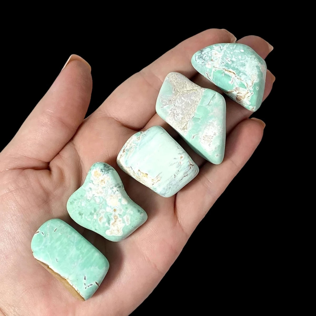 Variscite Tumbles for Inner Peace | 1 Piece Mooncat Crystals