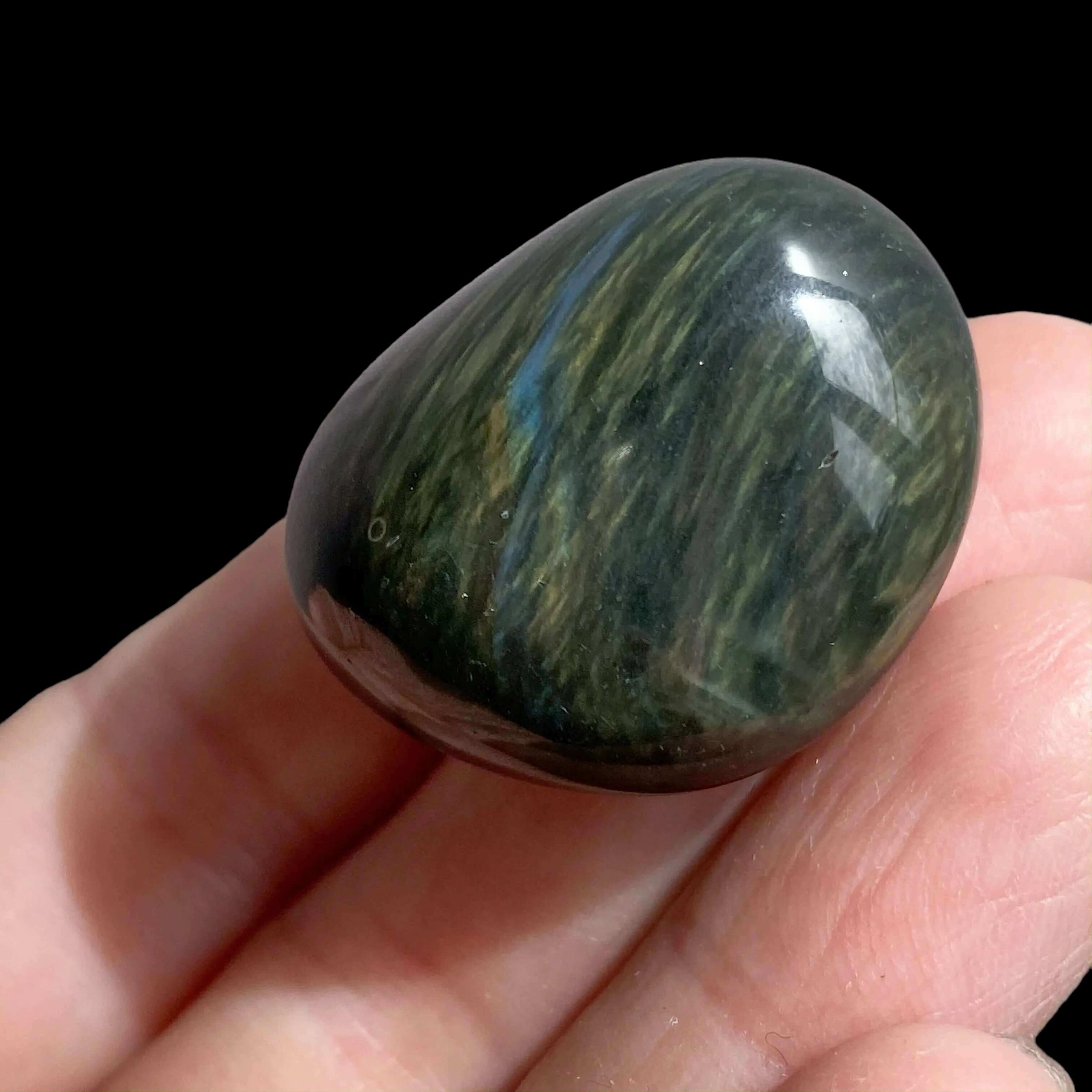 Velvet Sheen Obsidian Tumble for Insight and Transformation | 1 Piece Mooncat Crystals