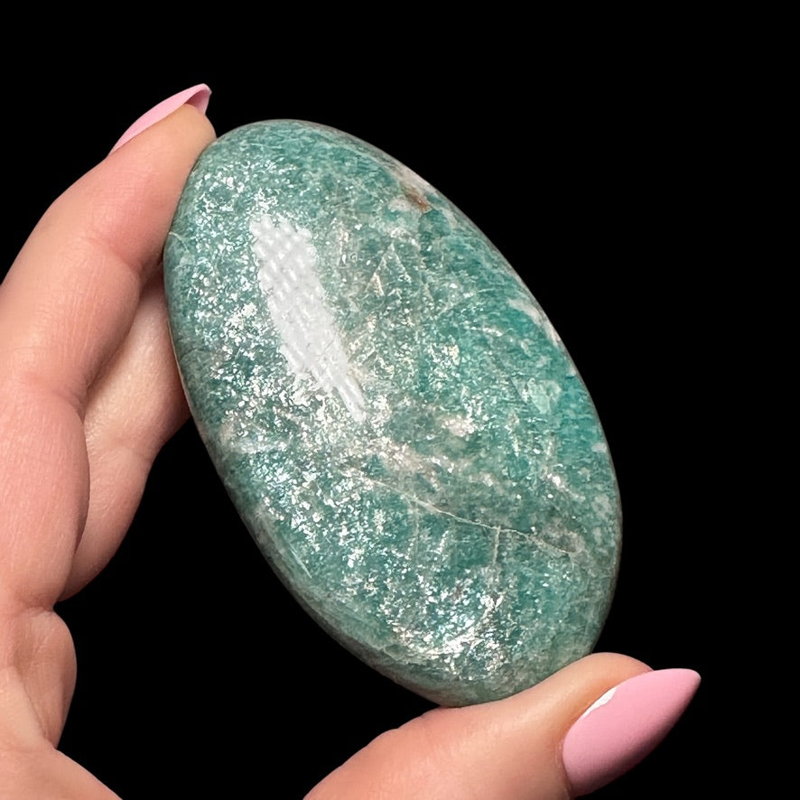Amazonite Palm Stone | Stock A - Mooncat Crystals