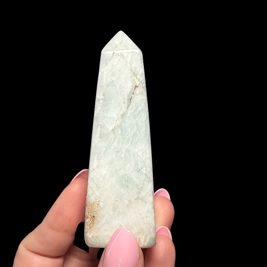 Aquarmarine Obelisk - Mooncat Crystals
